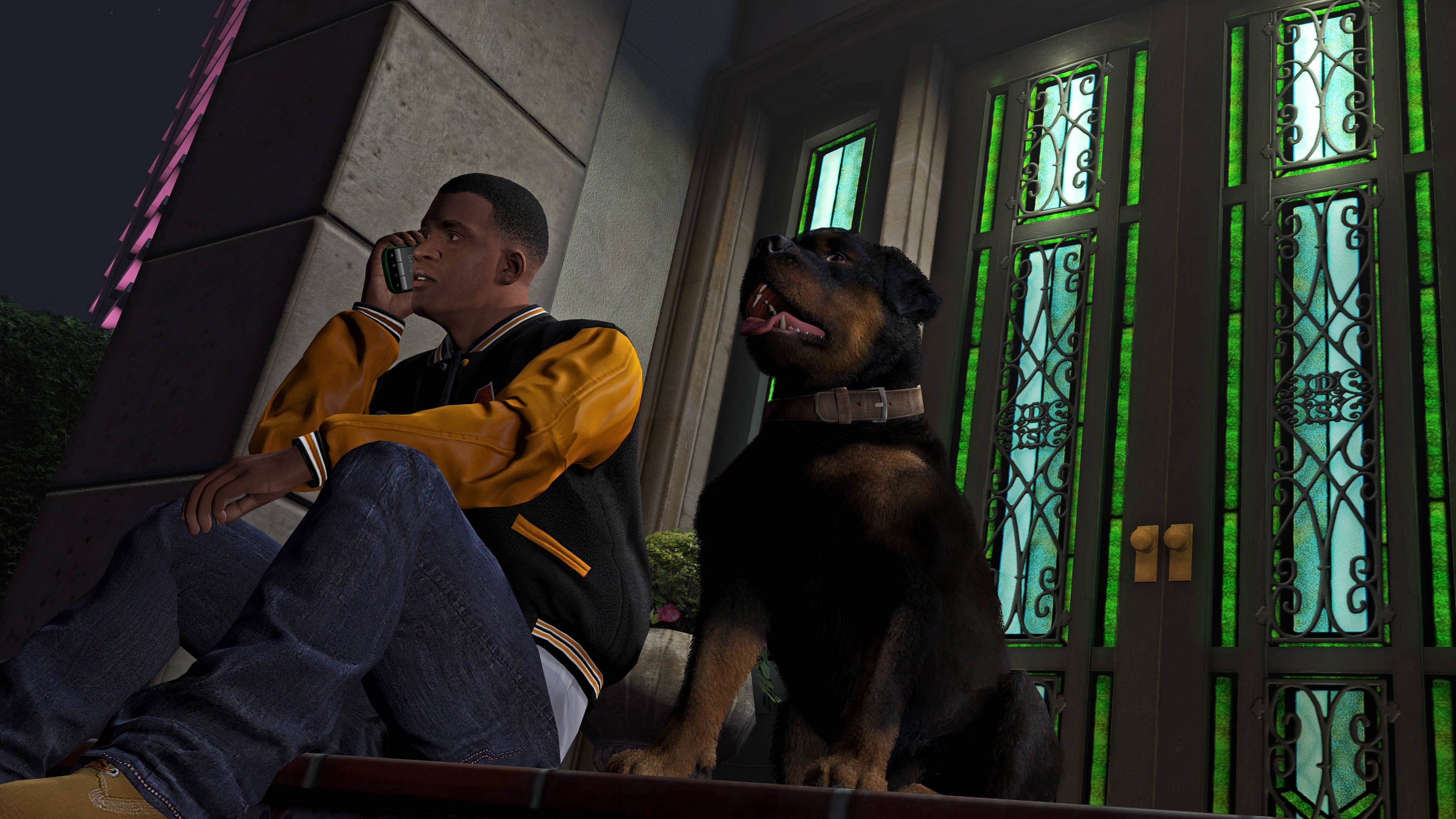 หนุ่มเท่ GTA กับสุนัข วอลเปเปอร์