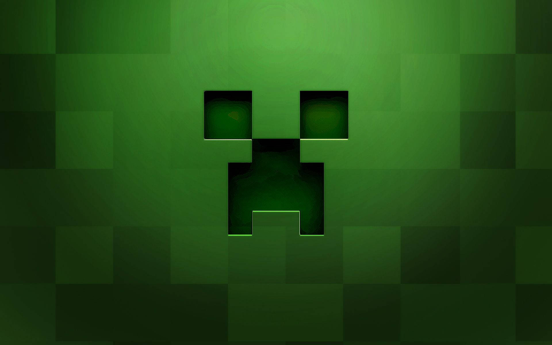 Minecraft หน้า Creeper สีเขียวเข้ม พิกเซล วอลเปเปอร์ — มายคราฟ วอลเปเปอร์