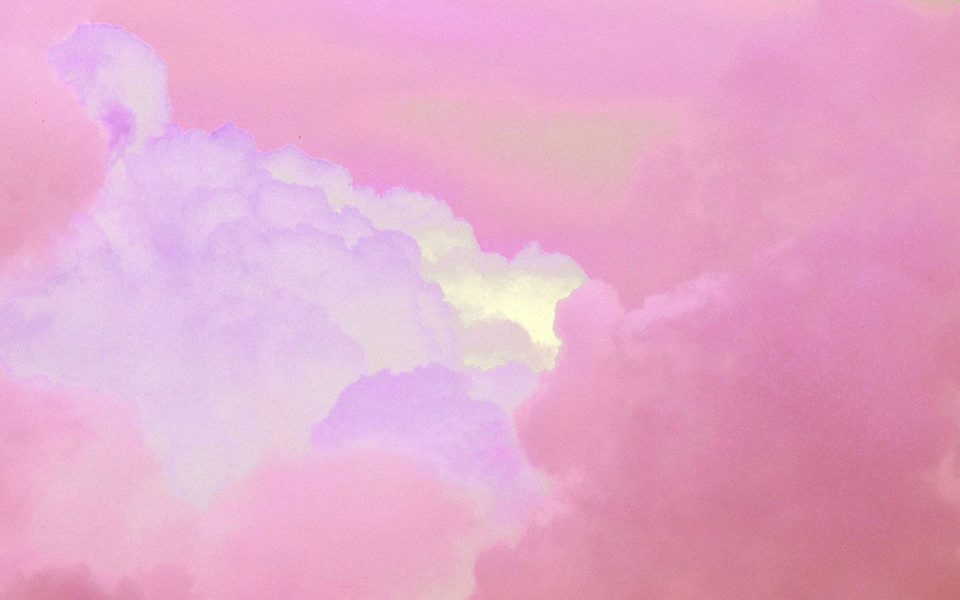 หน้าจอเมฆสีชมพู — พาสเทลสวยงาม วอลเปเปอร์
