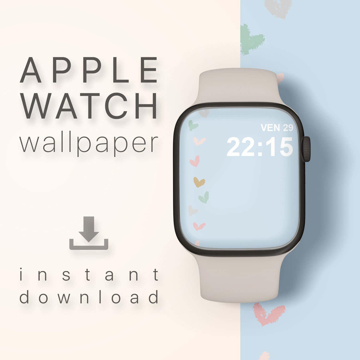 หน้าปัดนาฬิกา Apple น่ารักรูปต้นไม้ วอลเปเปอร์