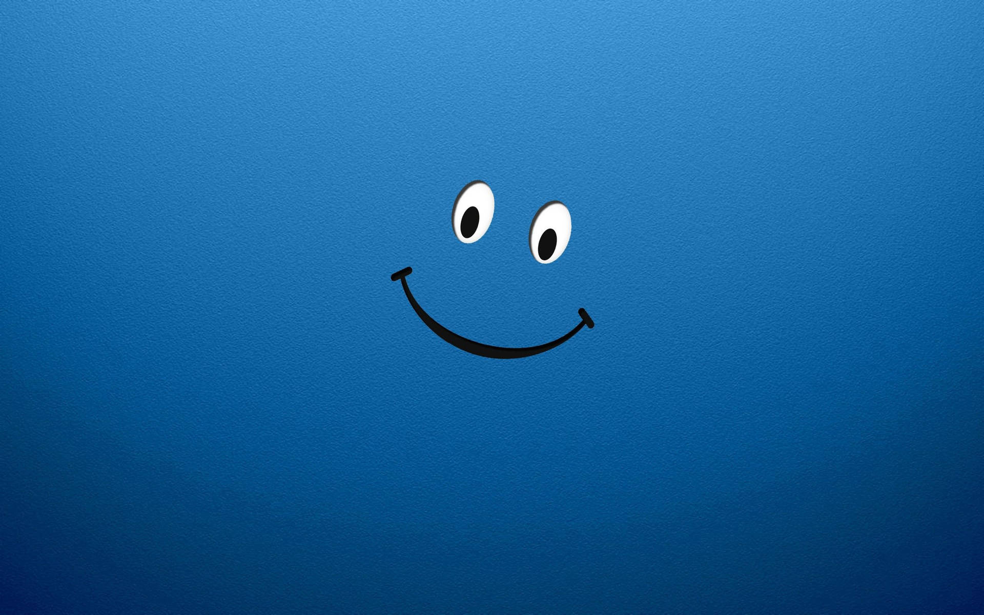 ภาพวาดยิ้มบนพื้นหลังเกรเดียนต์สีฟ้า — สีฟ้า วอลเปเปอร์