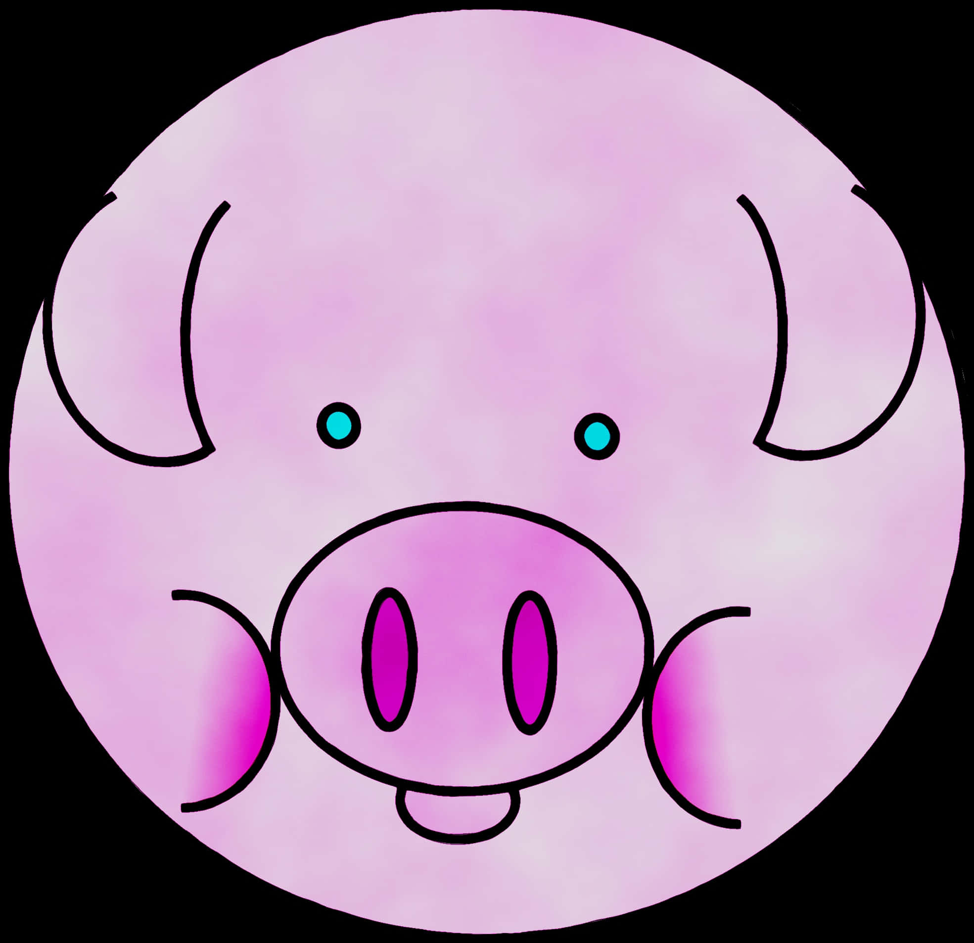 หน้าหน้าตาน่ารักของลูกหมูการ์ตูน วอลเปเปอร์