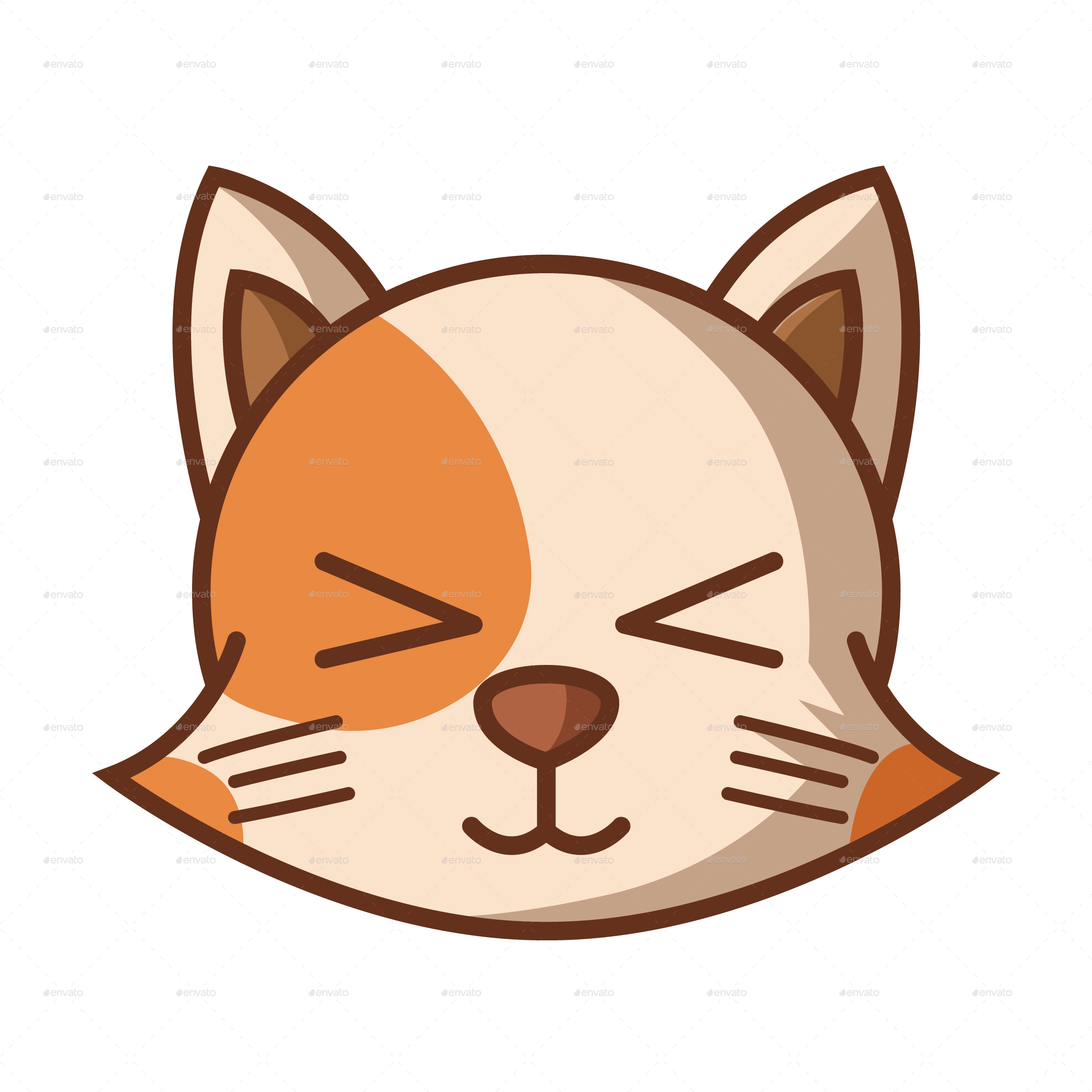 หน้าแมวการ์ตูนกำลังนอนหลับ วอลเปเปอร์