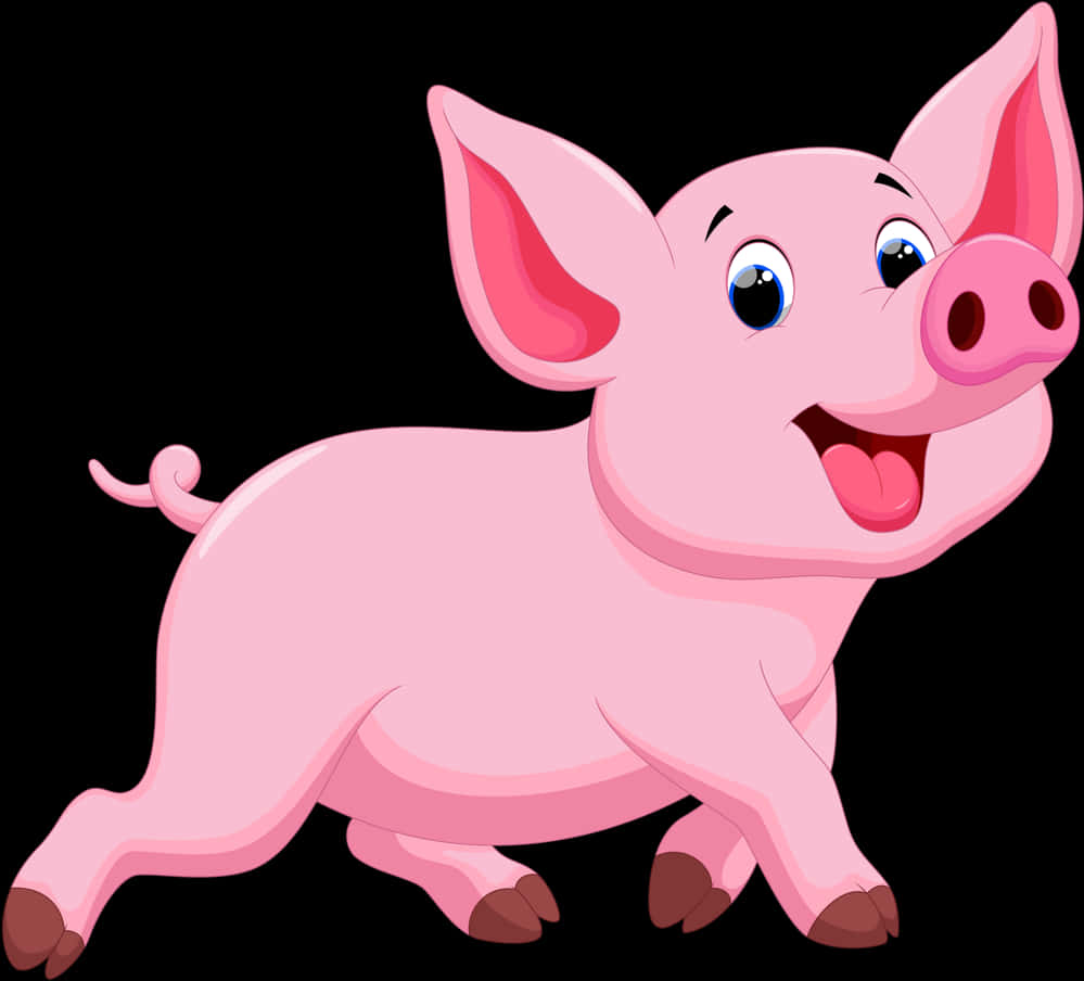 หมูการ์ตูนมีความสุข วอลเปเปอร์