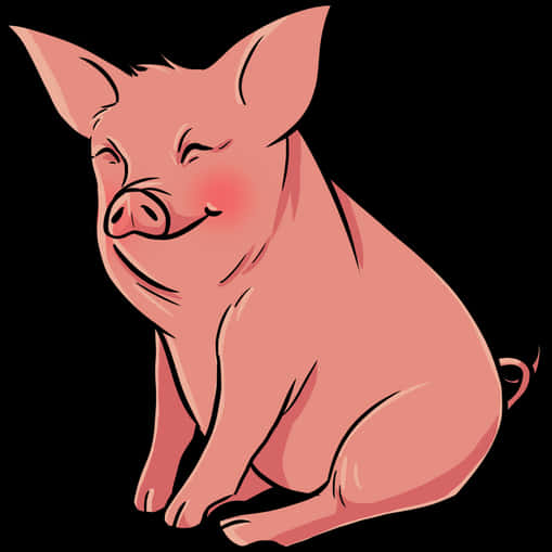 หมูการ์ตูนยิ้ม วอลเปเปอร์
