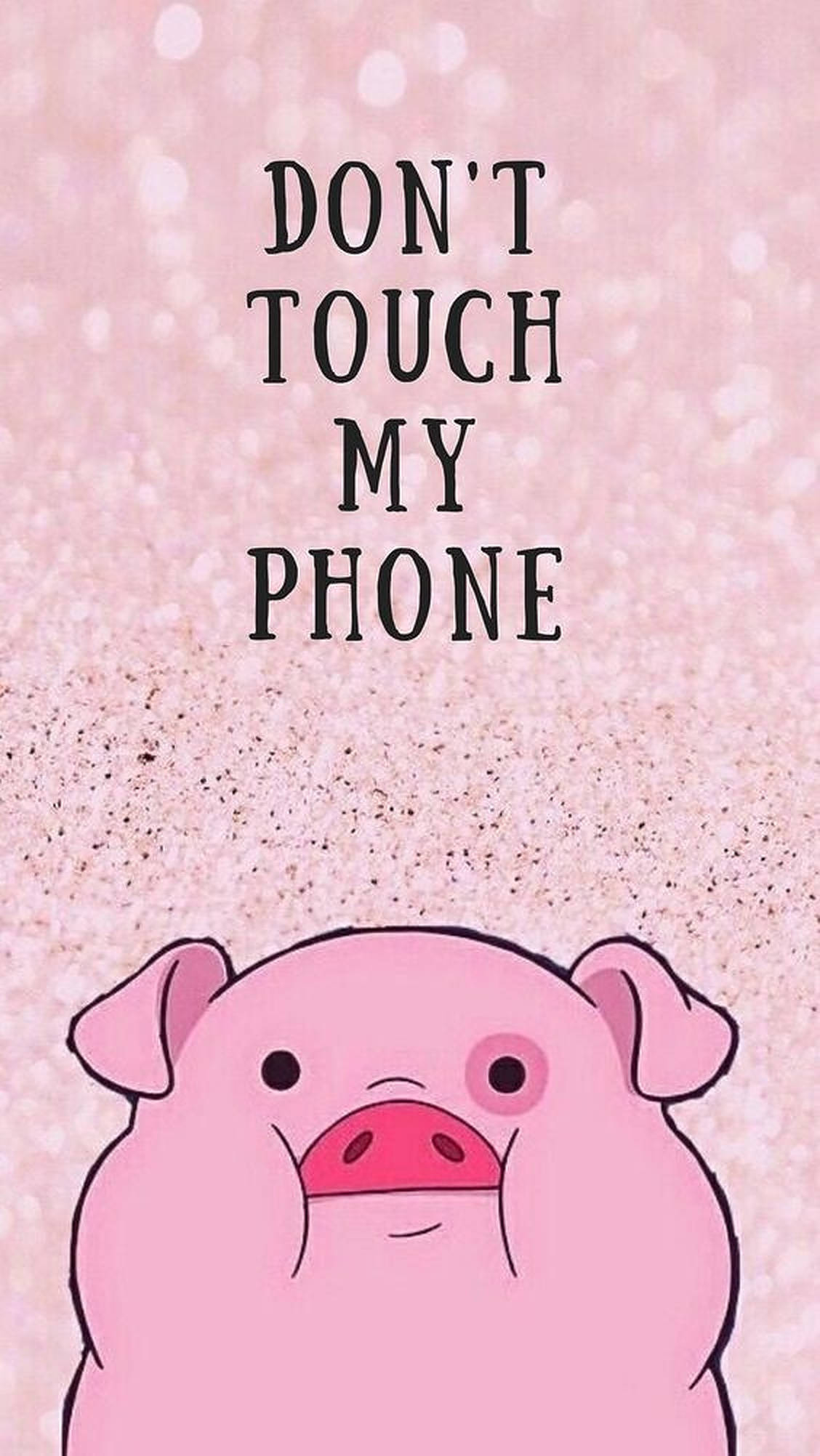 หมูน่ารัก อย่าแตะโทรศัพท์ฉัน วอลเปเปอร์