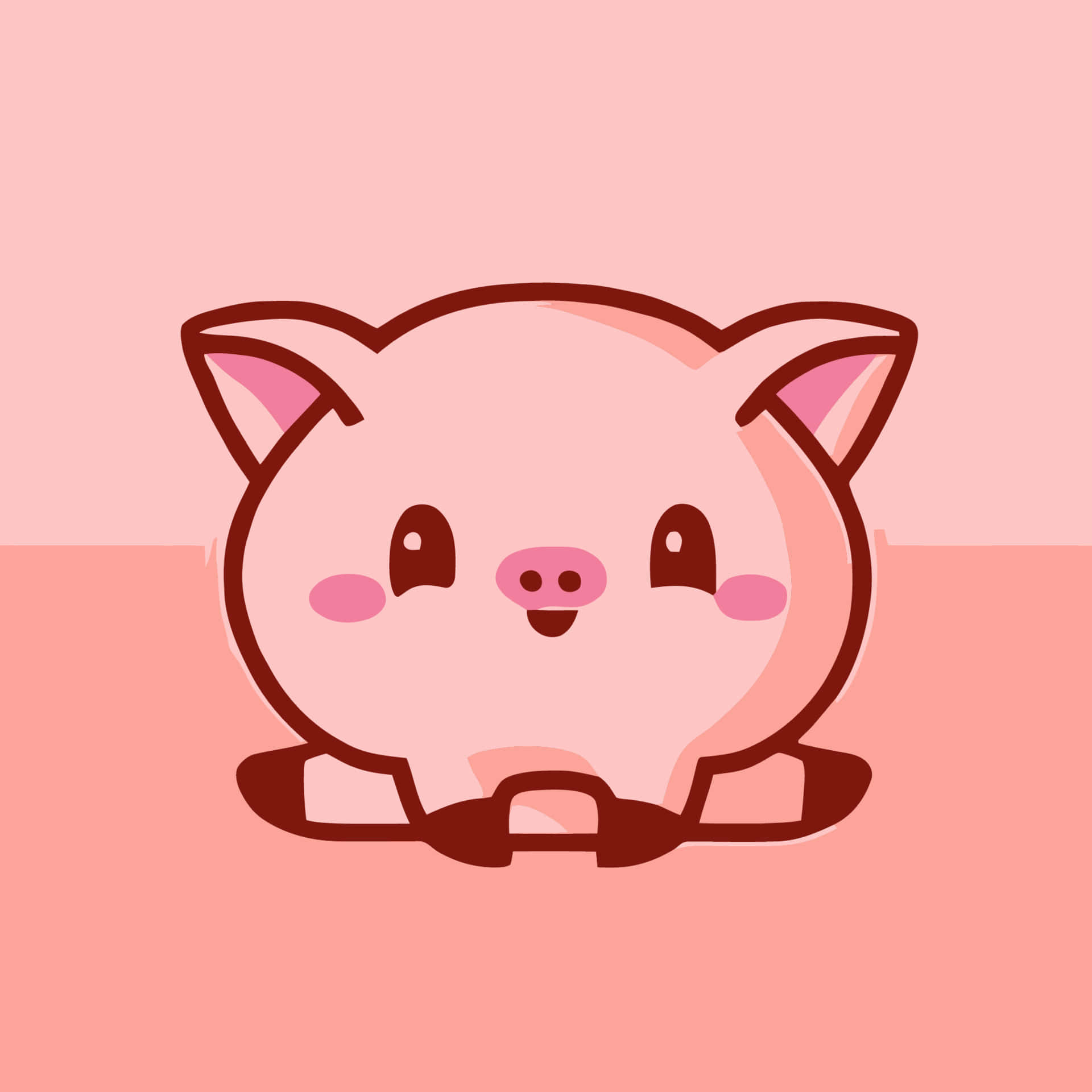หมูน่ารักตัวนี้เต็มไปด้วยความรัก วอลเปเปอร์