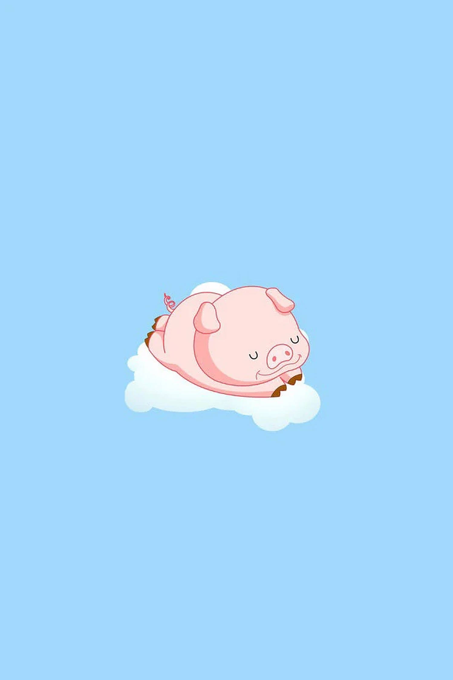 หมูน่ารักบนก้อนเมฆ วอลเปเปอร์