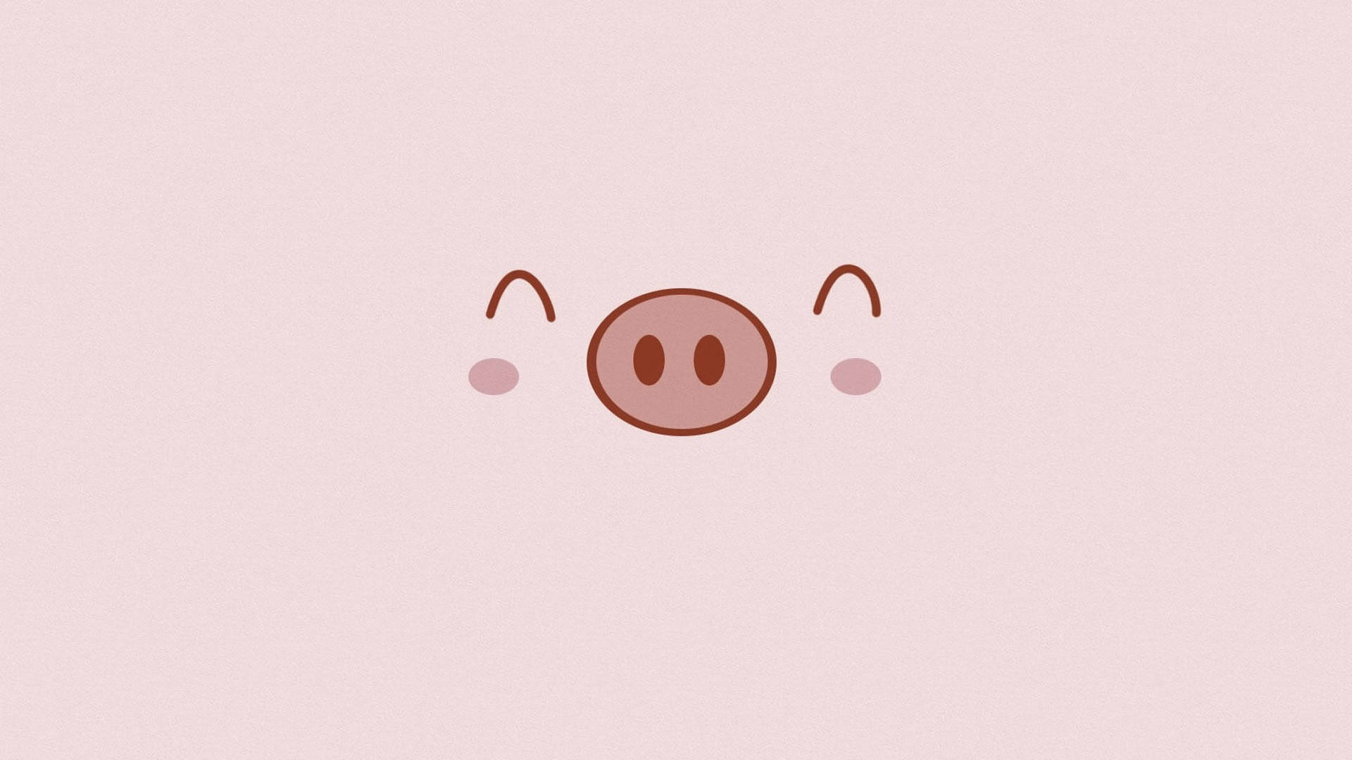 หมูน่ารักสไตล์เรียบง่าย วอลเปเปอร์