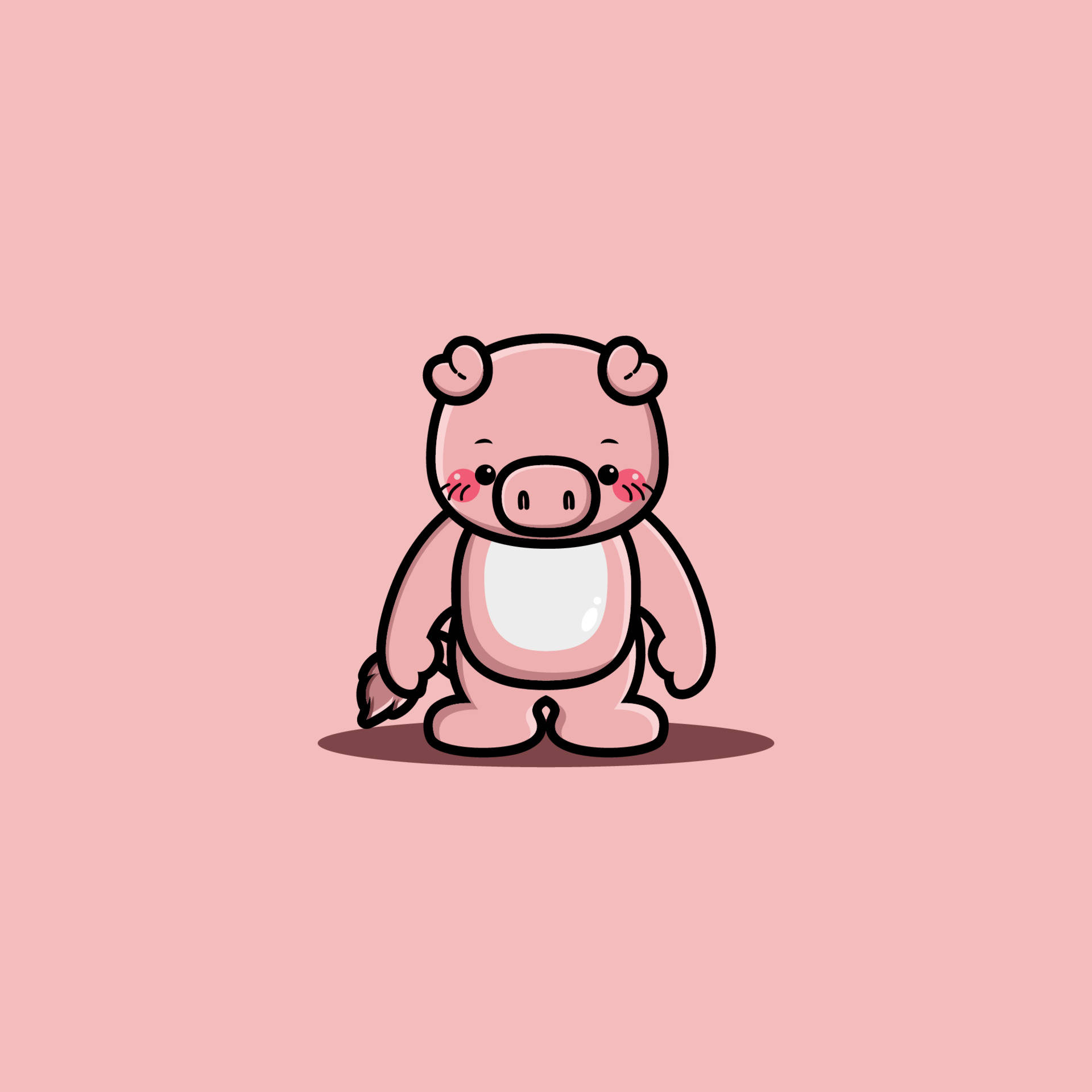 หมูน่ารักเวกเตอร์อาร์ต วอลเปเปอร์