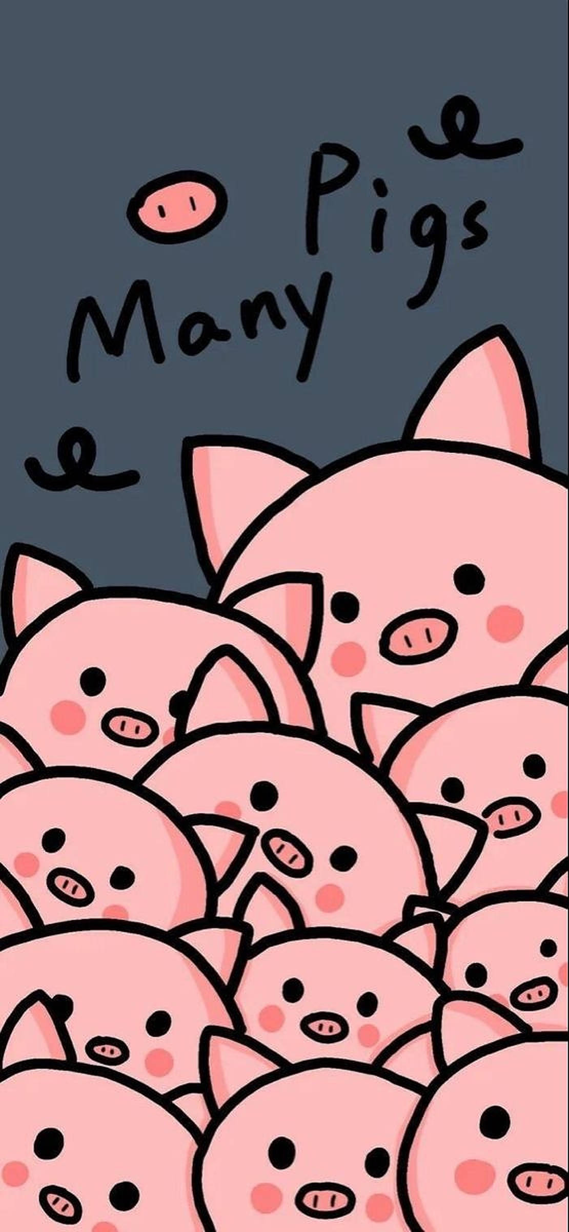 หมูน่ารักแนวดูเดิ้ล วอลเปเปอร์