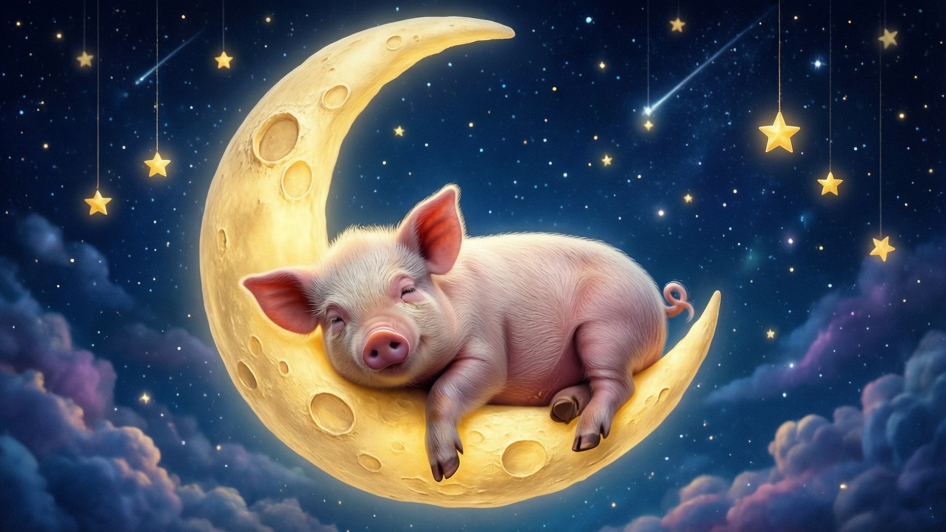 หมูฝันถึงดวงจันทร์ วอลเปเปอร์