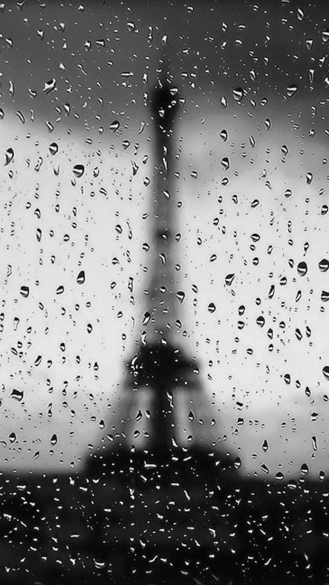 หยดฝนบนกระจกหน้าต่าง วอลเปเปอร์