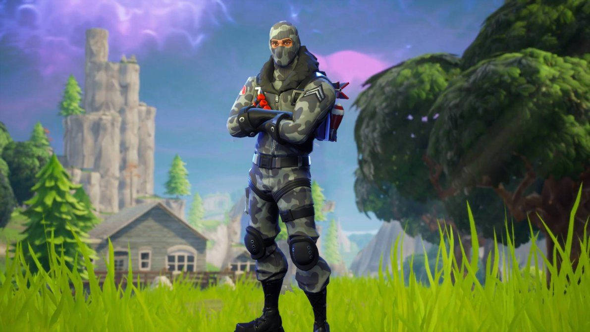 ตัวละครในสกิน Havoc ในเกม Fortnite วอลเปเปอร์ — ฟอร์ทไนท์ วอลเปเปอร์