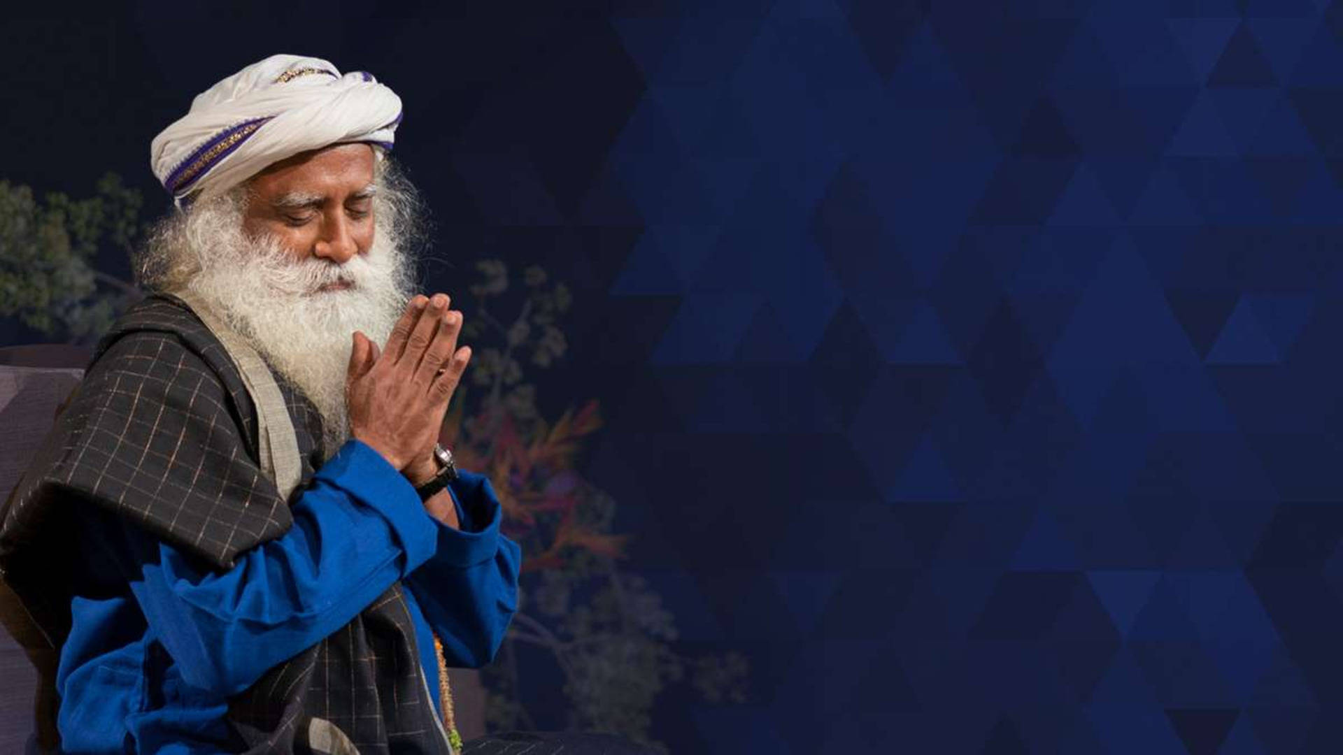 หัวข้อ Sadhguru กำลังนั่งสมาธิ วอลเปเปอร์