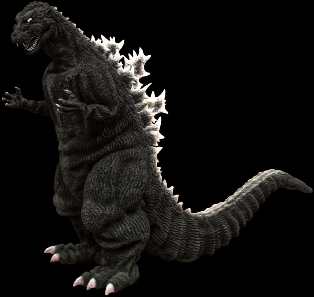หุ่น Godzilla คลาสสิกแยกพื้นหลัง วอลเปเปอร์