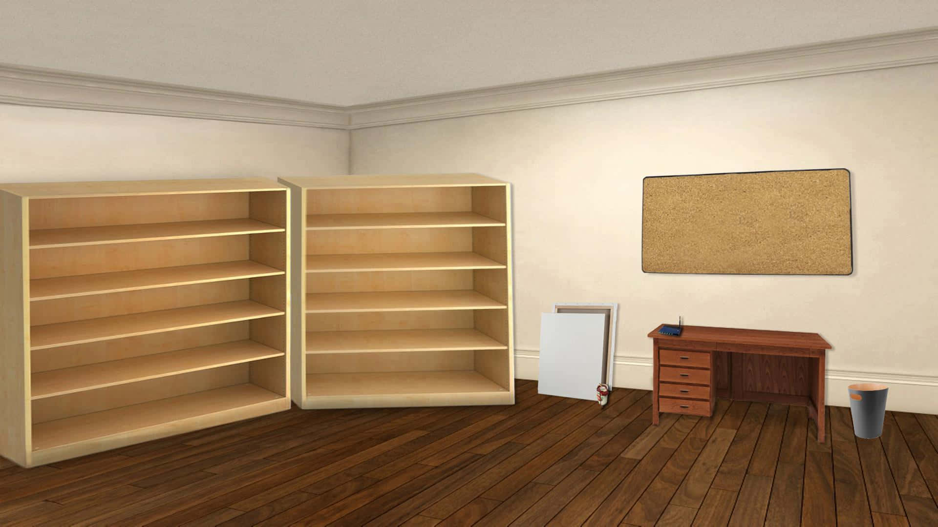 ห้องว่างพร้อมอุปกรณ์สำนักงาน วอลเปเปอร์