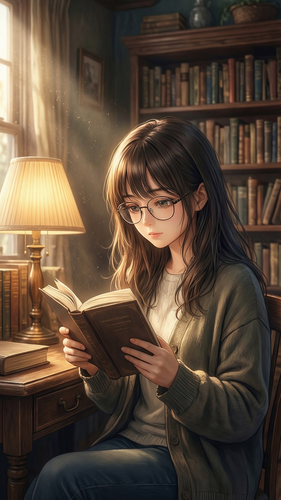 ห้องสมุดอบอุ่น วอลเปเปอร์