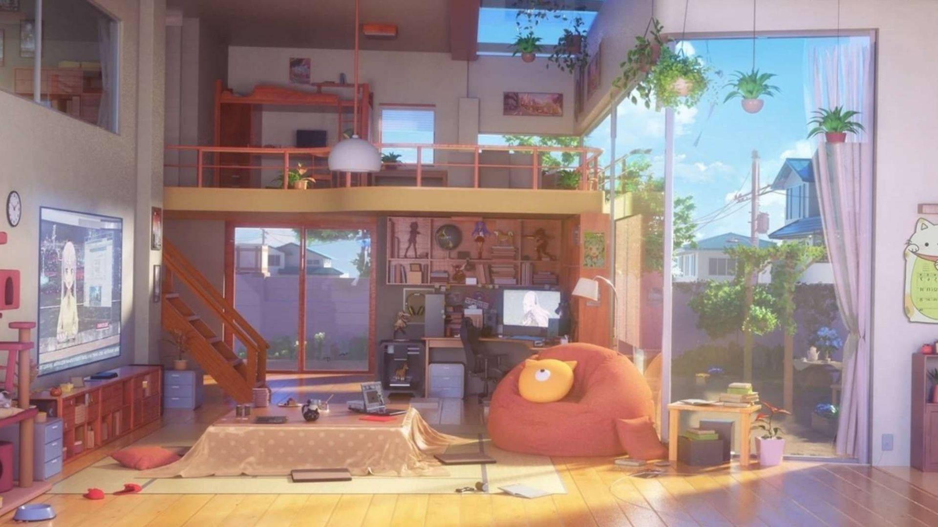 ห้องอนิเมะยามกลางวัน วอลเปเปอร์