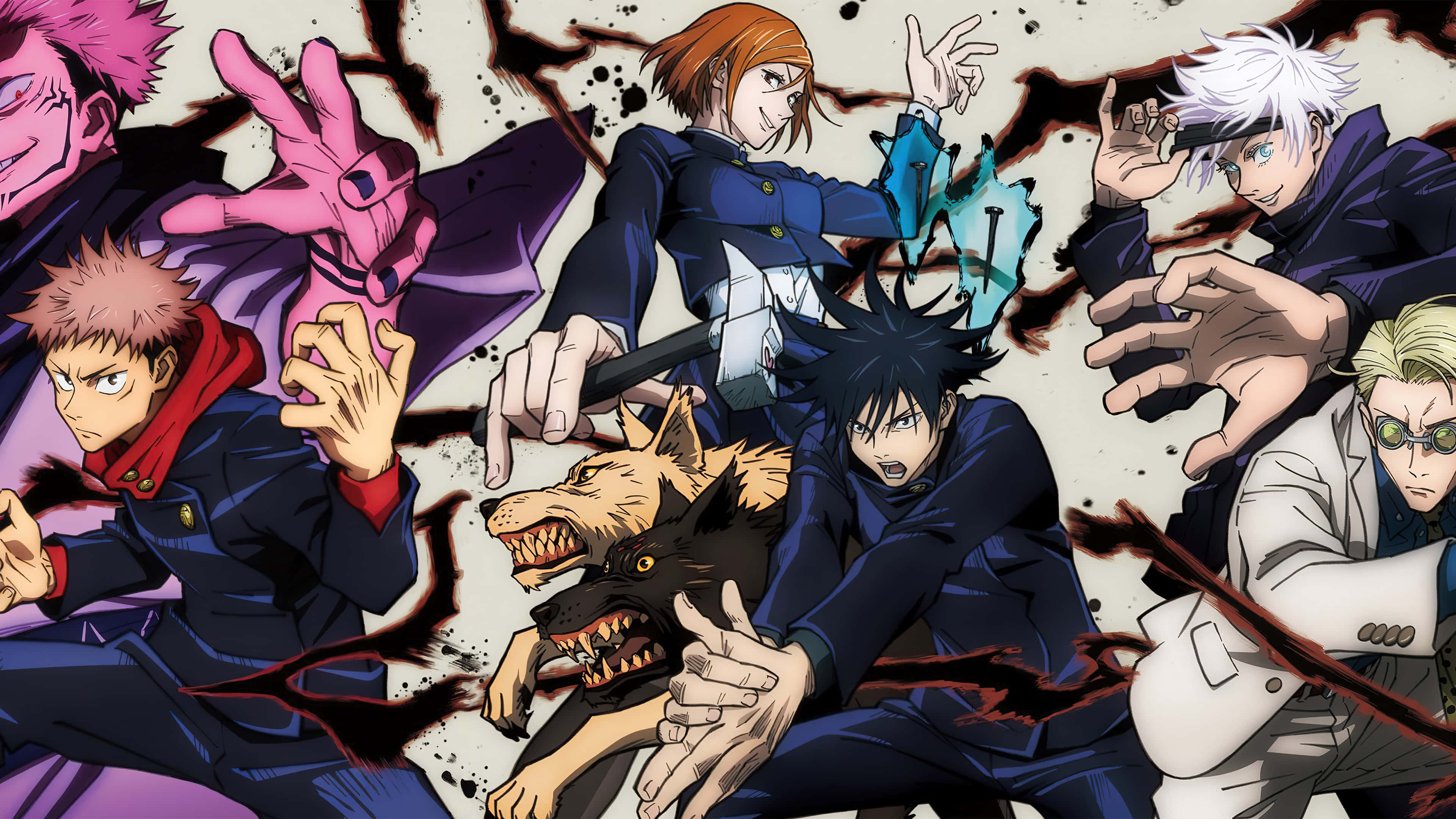 อนิเมะ Jujutsu Kaisen รวมตัวละครทุกคน สุดเจ๋ง HD วอลเปเปอร์