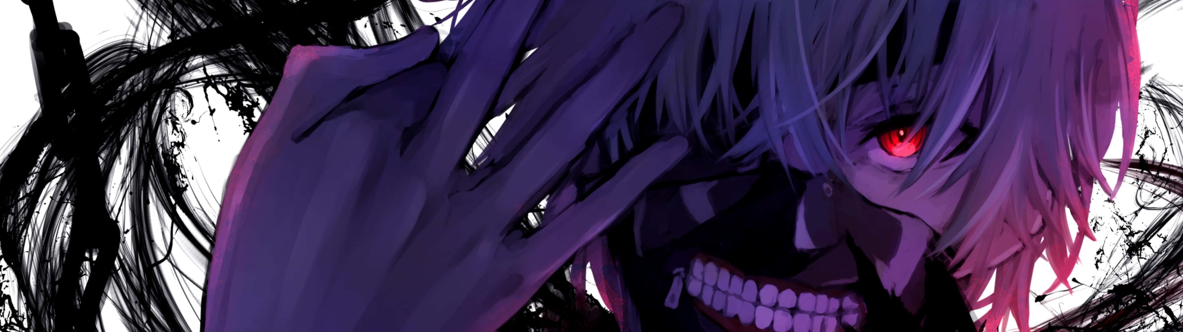 อนิเมะ Tokyo Ghoul คาเนกิ 3840x1080 วอลเปเปอร์
