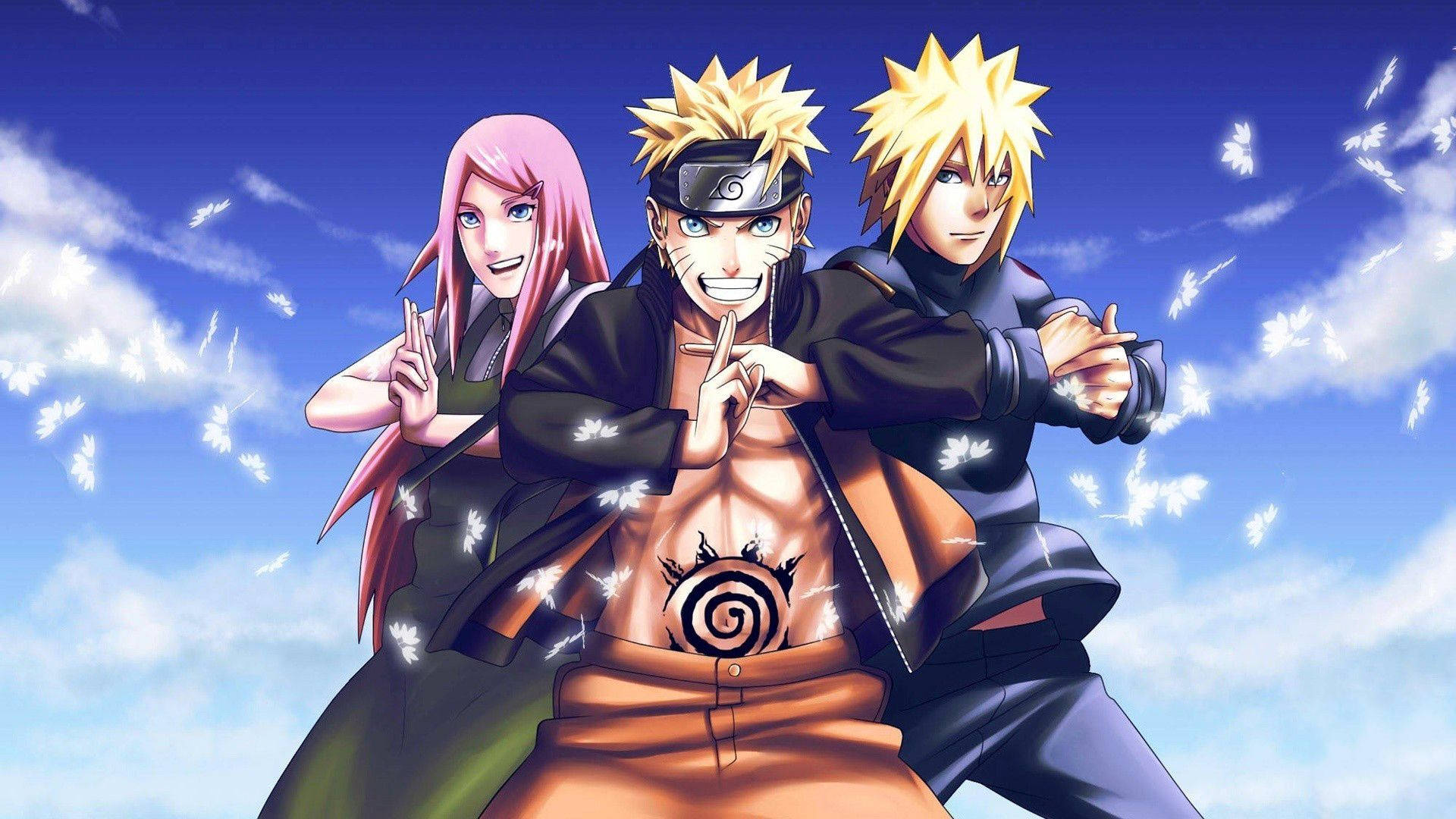 อนิเมะนารูโตะกับซากุระและมินาโตะ วอลเปเปอร์