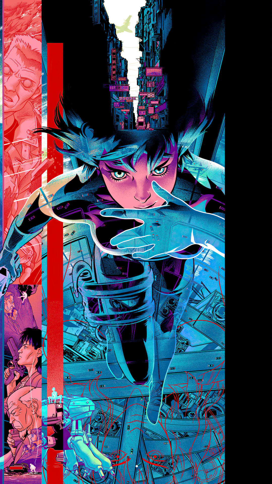 อนิเมะมือถือเท่ๆ แนว Ghost In The Shell สไตล์นามธรรม วอลเปเปอร์