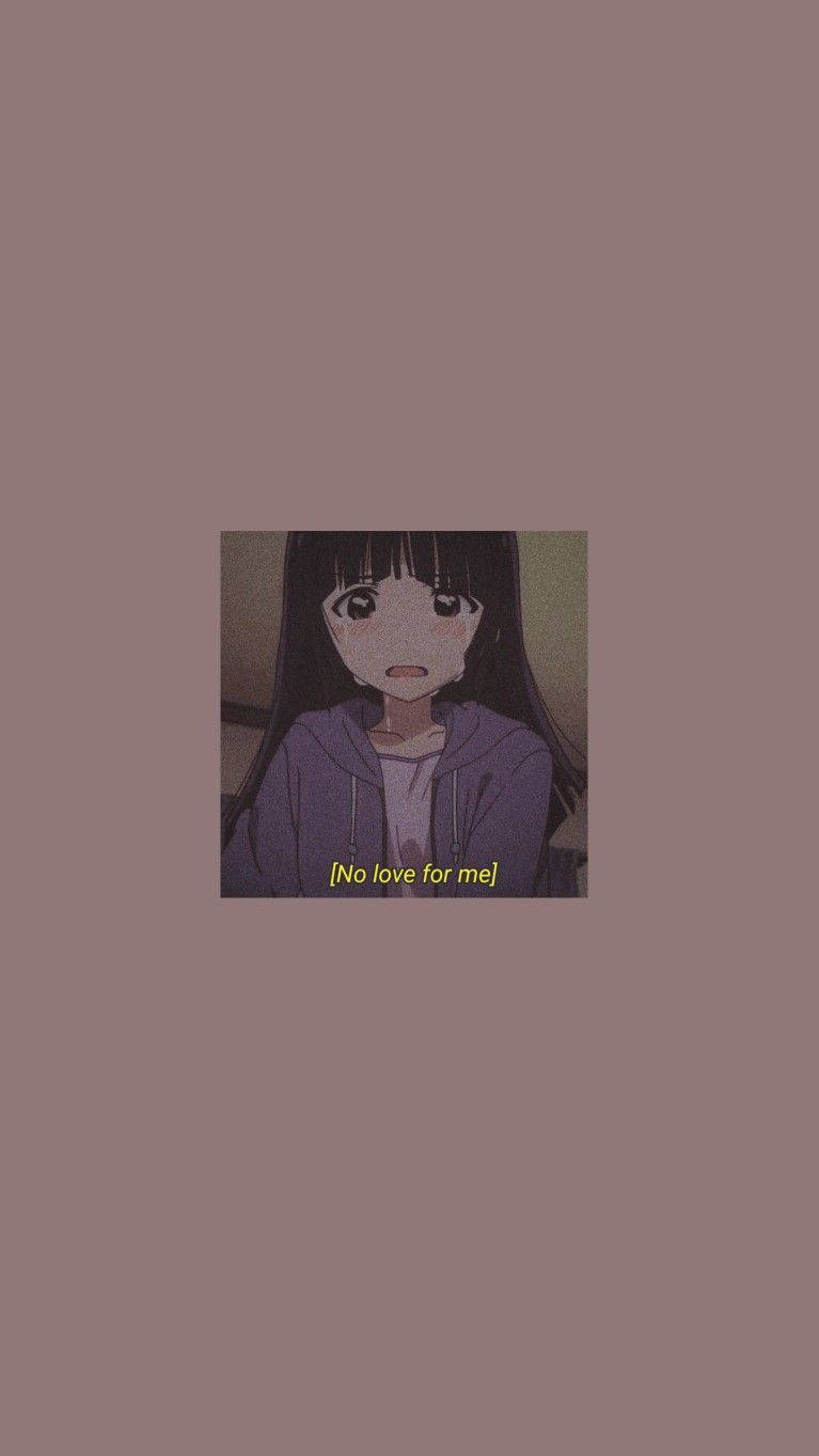 อนิเมะสาวน่ารักเศร้า สไตล์ aesthetic วอลเปเปอร์