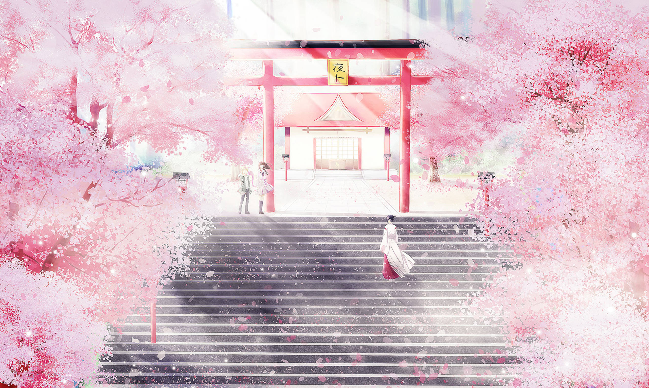 อนิเมะสีชมพู วัดโนรากามิ วอลเปเปอร์