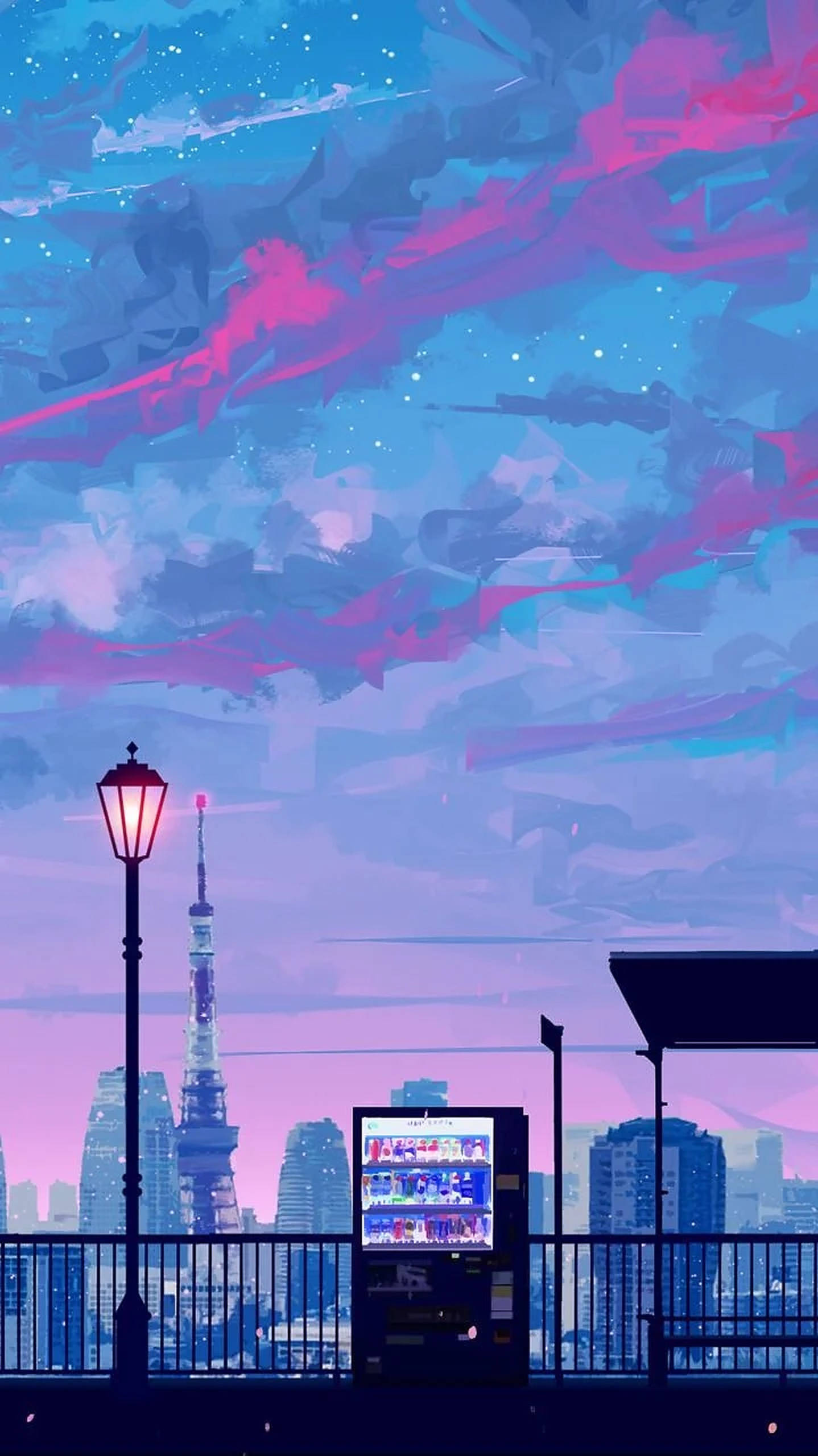 อนิเมะเมืองสวยสไตล์iPhone วอลเปเปอร์