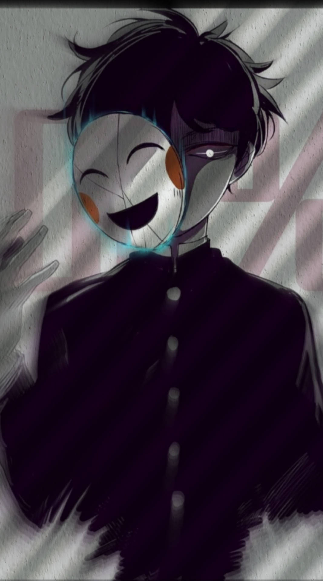 อนิเมะเศร้าหน้ากากยิ้มสไตล์อาร์ต — อนิเมะเศร้า GIF วอลเปเปอร์