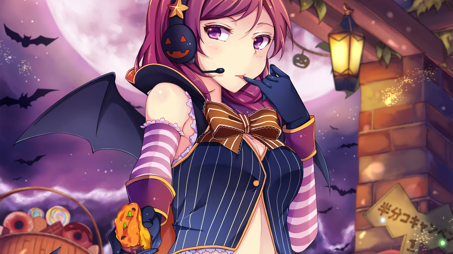 วอลเปเปอร์อนิเมะไลฟ์ Trick or Treat — อนิเมะ GIF เคลื่อนไหว วอลเปเปอร์