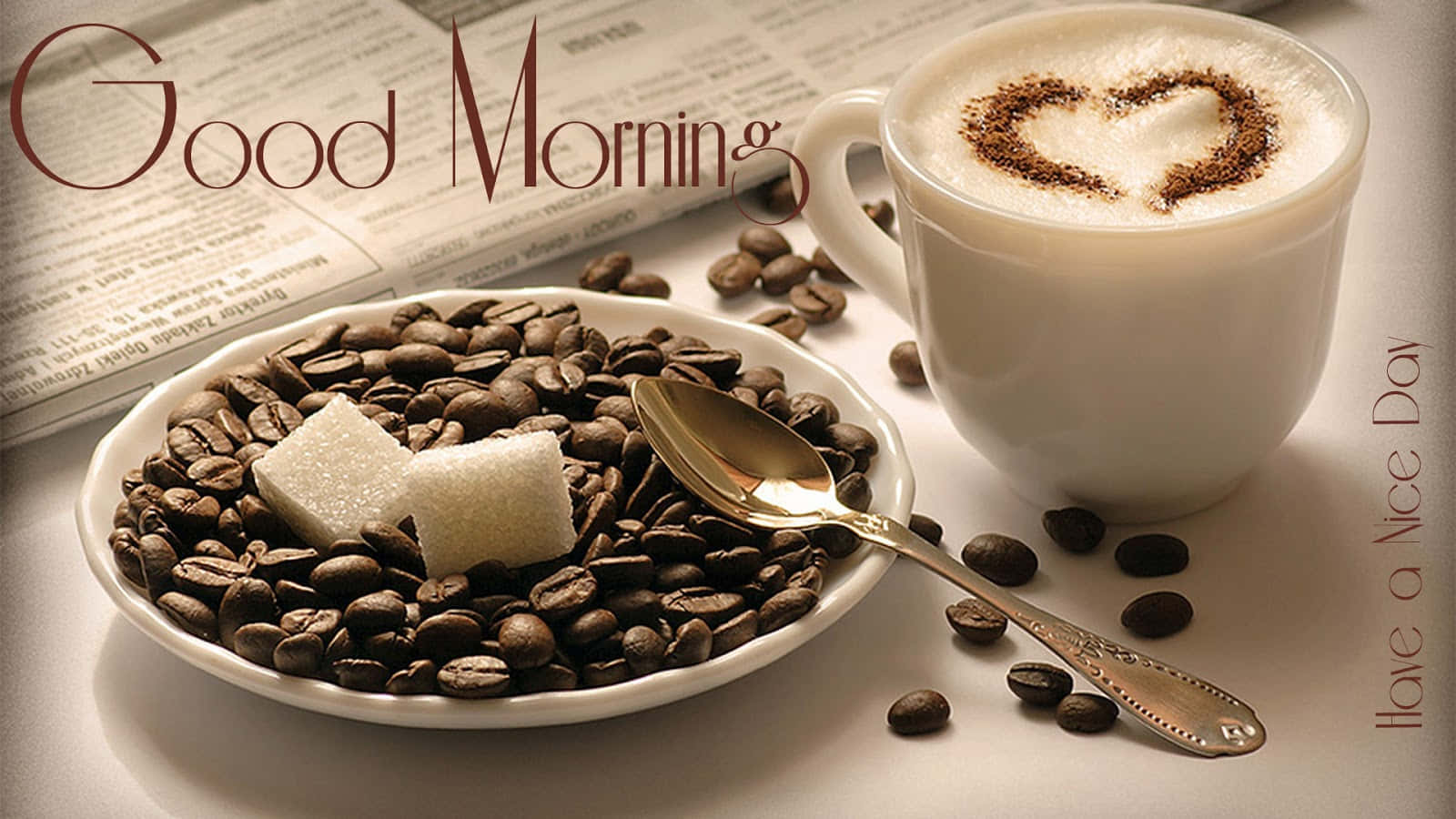 อรุณสวัสดิ์ กาแฟแห่งรัก วอลเปเปอร์