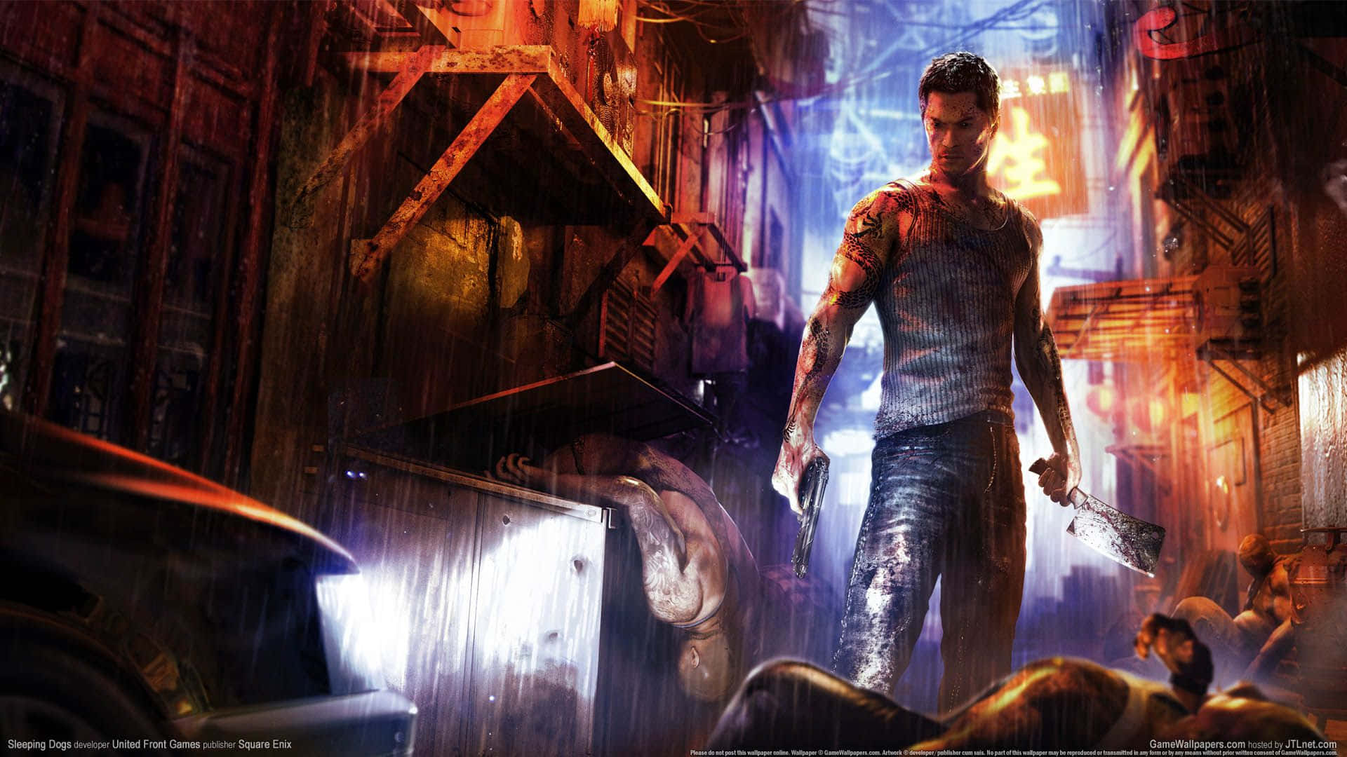 ออกลุยตามท้องถนนฮ่องกงในบทสายลับตำรวจเว่ย เซิน ในเกมรางวัล “Sleeping Dogs” วอลเปเปอร์