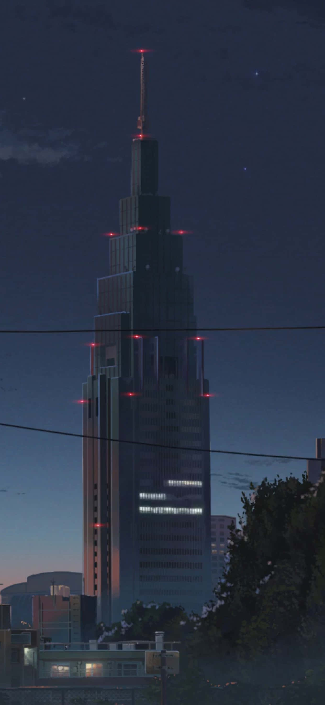 อาคาร Docomo Tower ในอนิเมะ วอลเปเปอร์