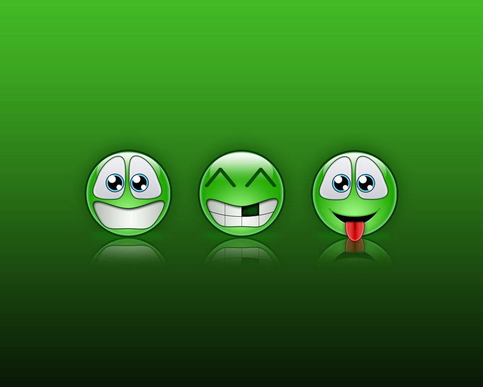 อิโมจิสีเขียวของ MSN Messenger วอลเปเปอร์