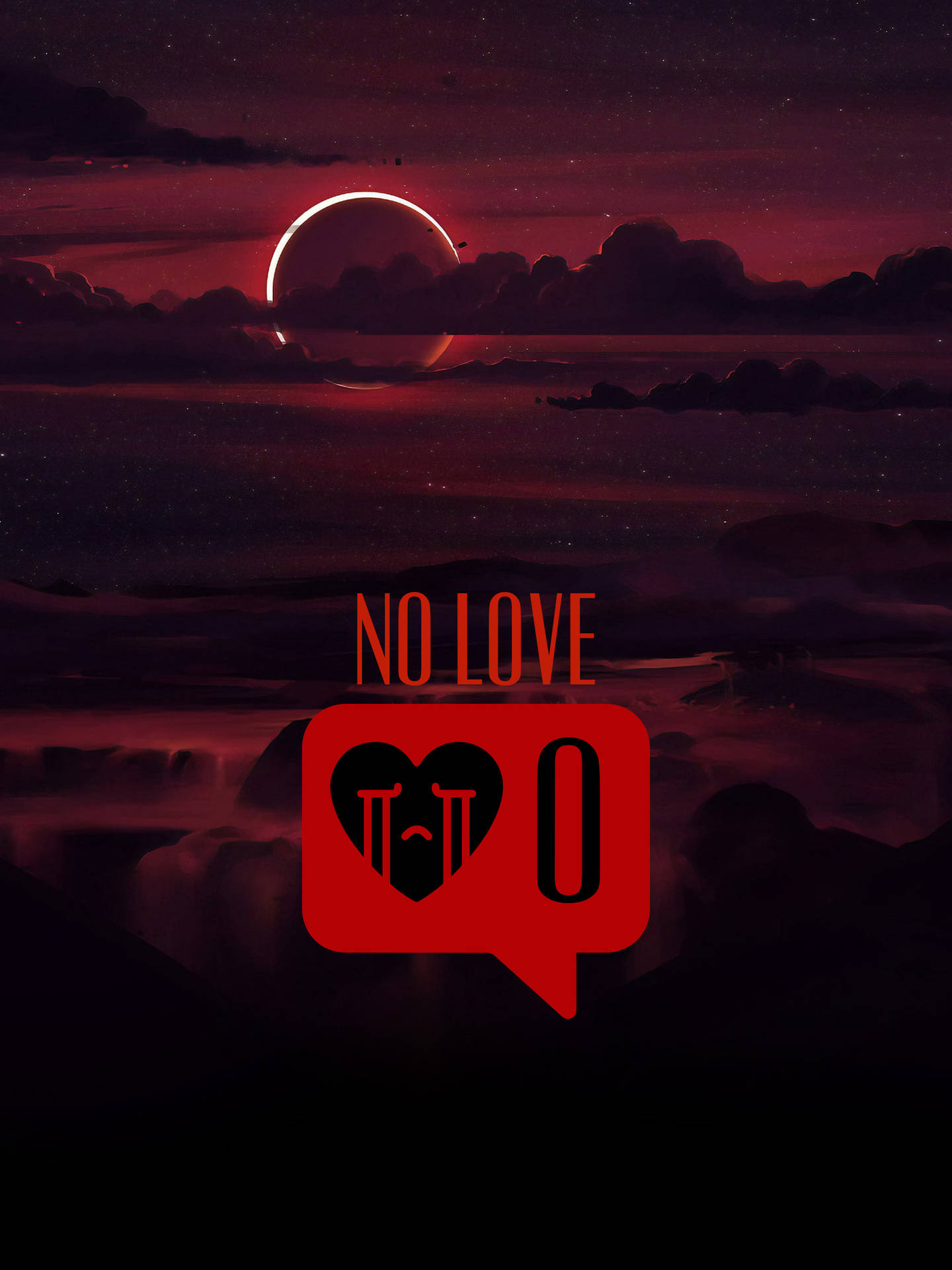 อิโมจิหัวใจร้องไห้ No Love — ความรัก วอลเปเปอร์