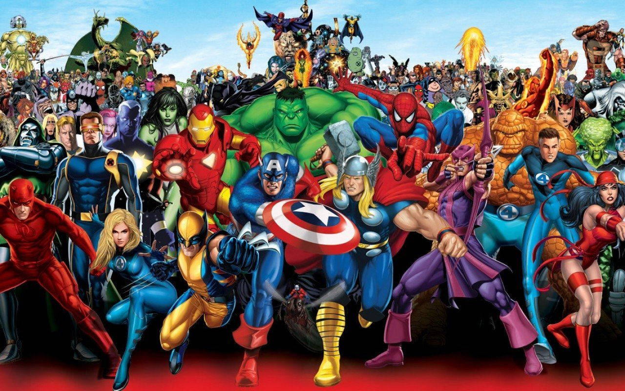 ฮีโร่มาร์เวล Hulk, Thor, Captain America, Iron Man และคนอื่นๆ — มาร์เวล วอลเปเปอร์