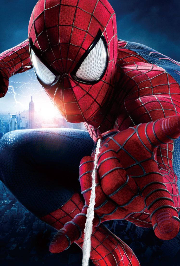 สไปเดอร์แมน ซูเปอร์ฮีโร่ Marvel ในปฏิบัติการ ใช้เทคนิคใยแมงมุมของเขา — สไปเดอร์แมน วอลเปเปอร์