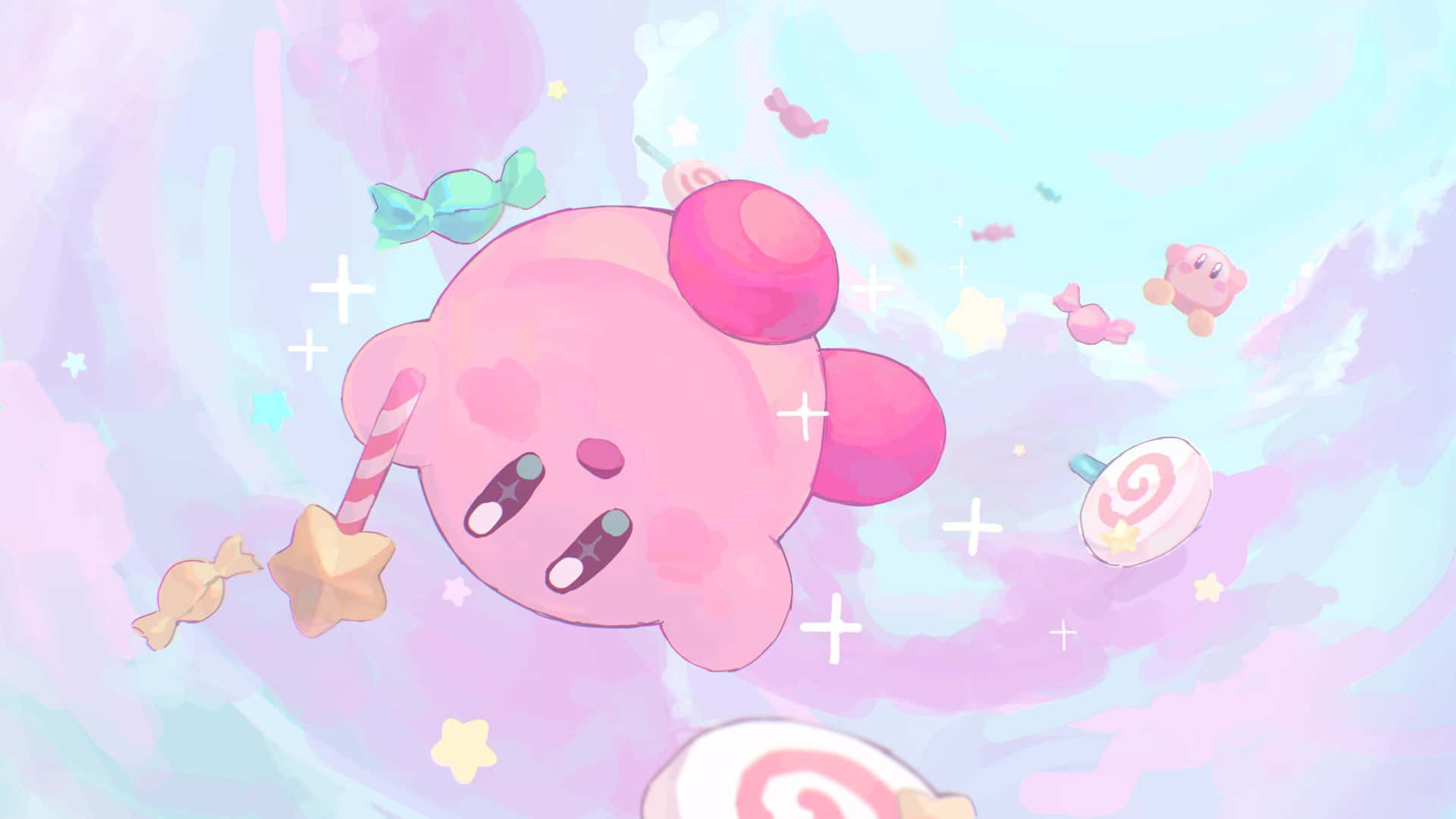 เกมวิดีโอเคอร์บี้สไตล์น่ารัก — カービィ GIF วอลเปเปอร์