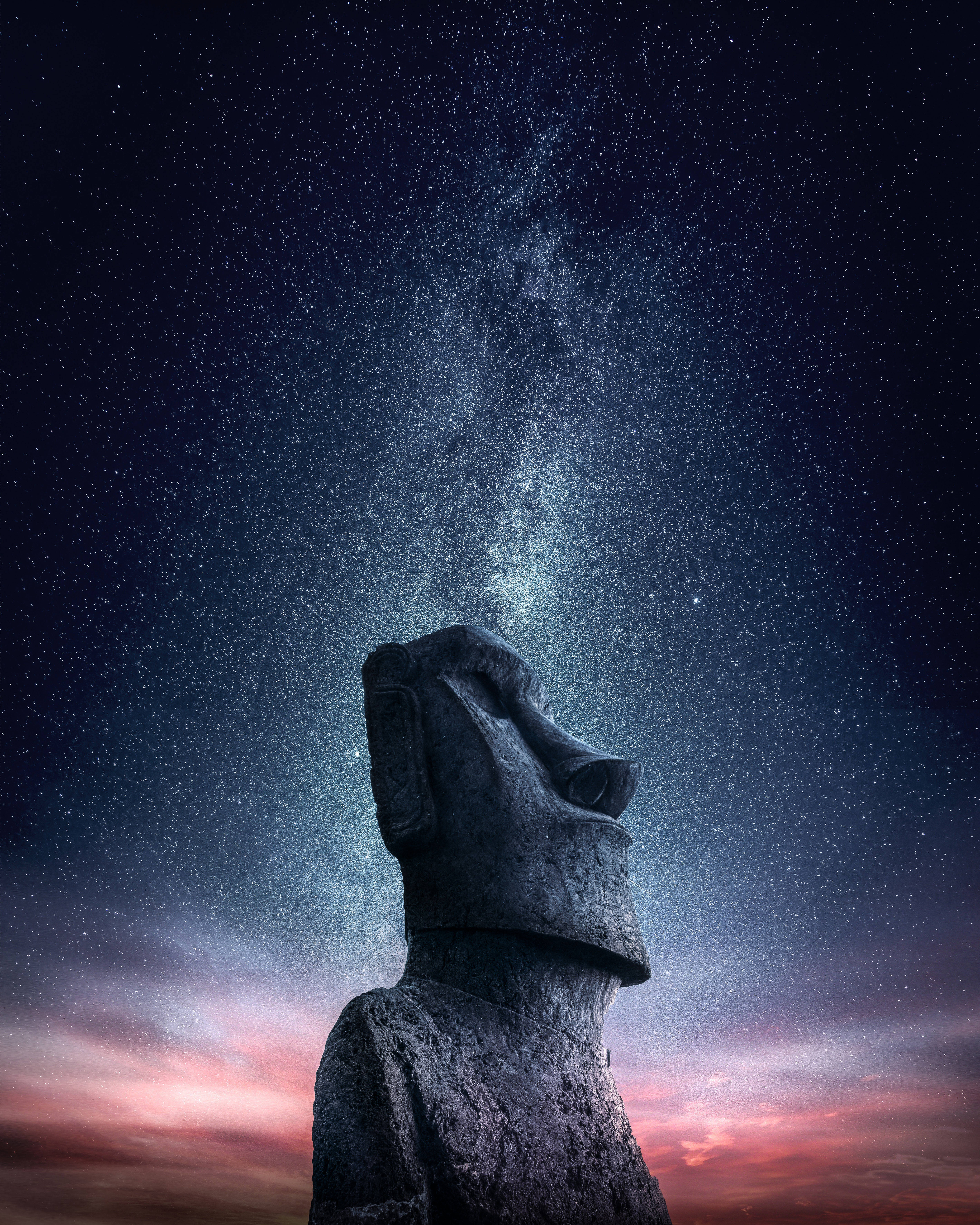เกาะอีสเตอร์และรูปปั้นโมอาย วอลเปเปอร์