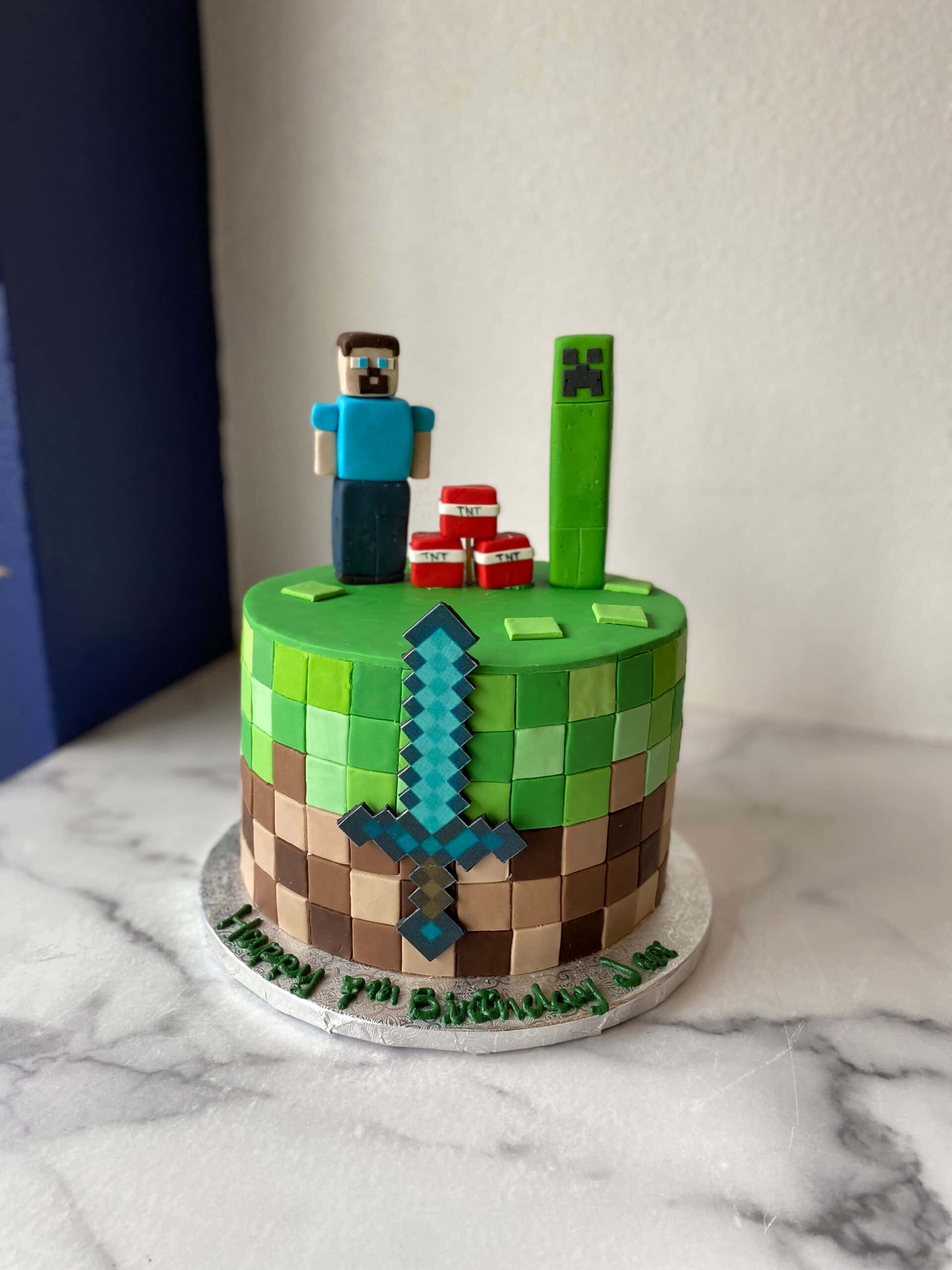 เค้ก Minecraft หลากหลายที่ไม่ซ้ำใครเพื่อทำให้ทุกงานสดใส วอลเปเปอร์