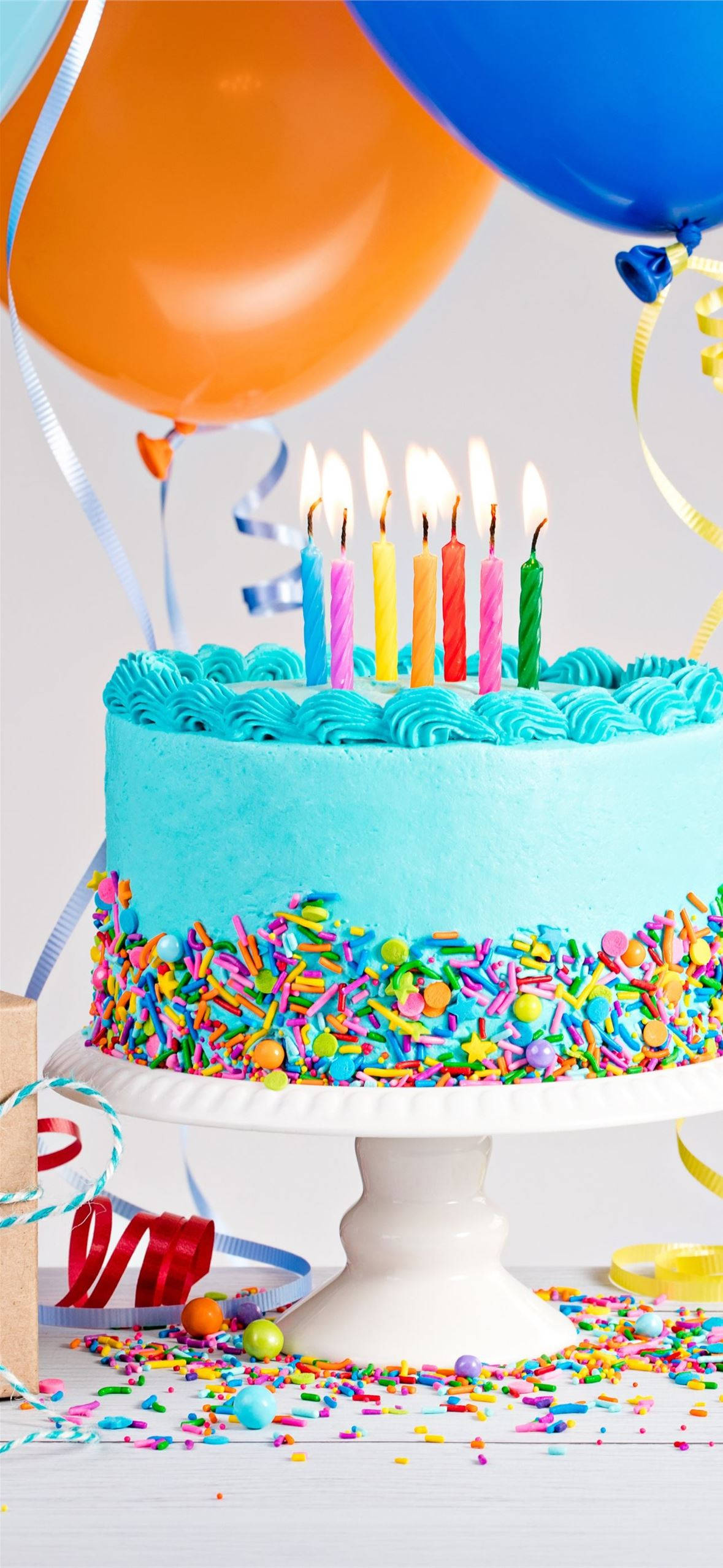 Sky Blue Cake Food iPhone วอลเปเปอร์