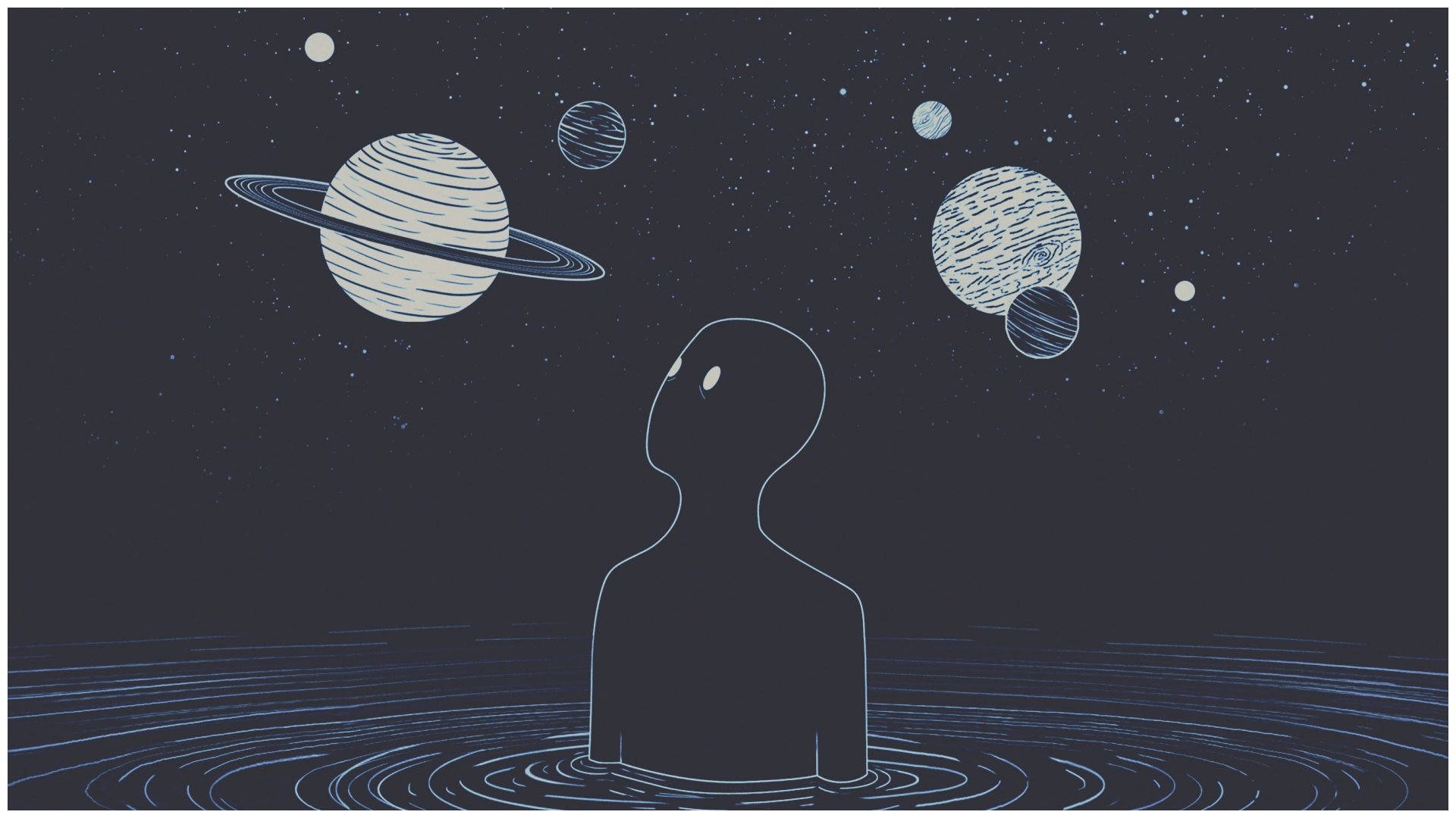 เงาดาวเคราะห์สวยงามบน Chromebook วอลเปเปอร์