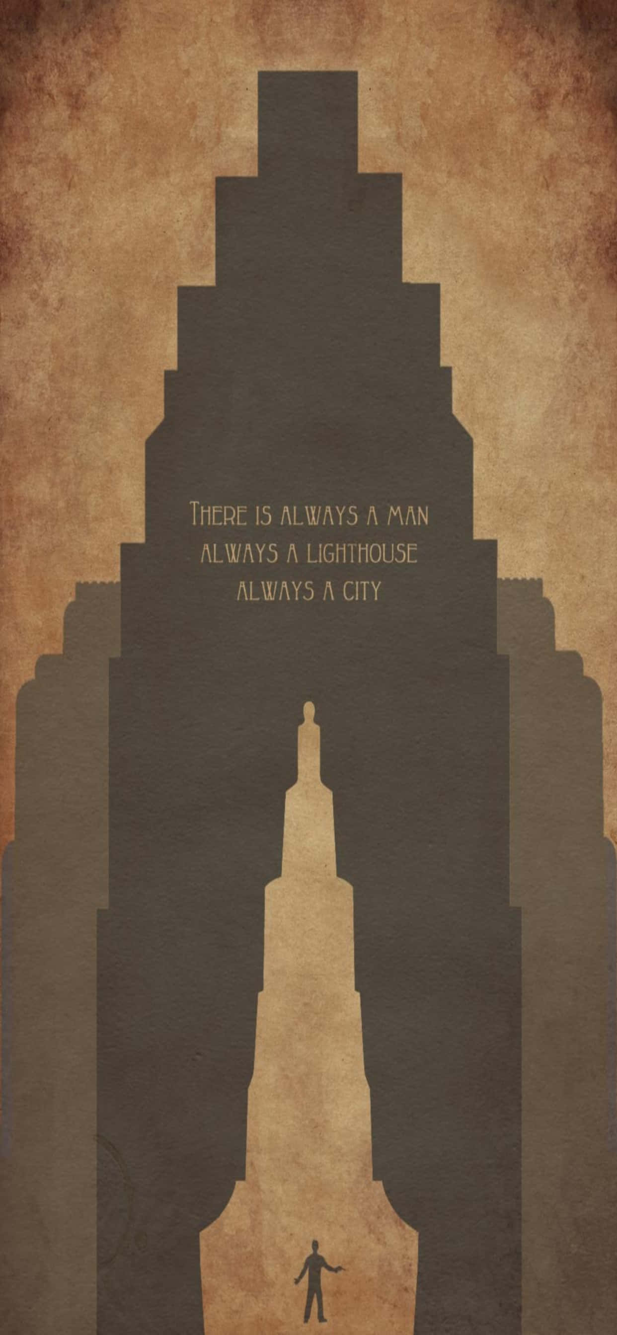 พื้นหลัง iPhone Xs Max Bioshock Infinite เงาตึก วอลเปเปอร์