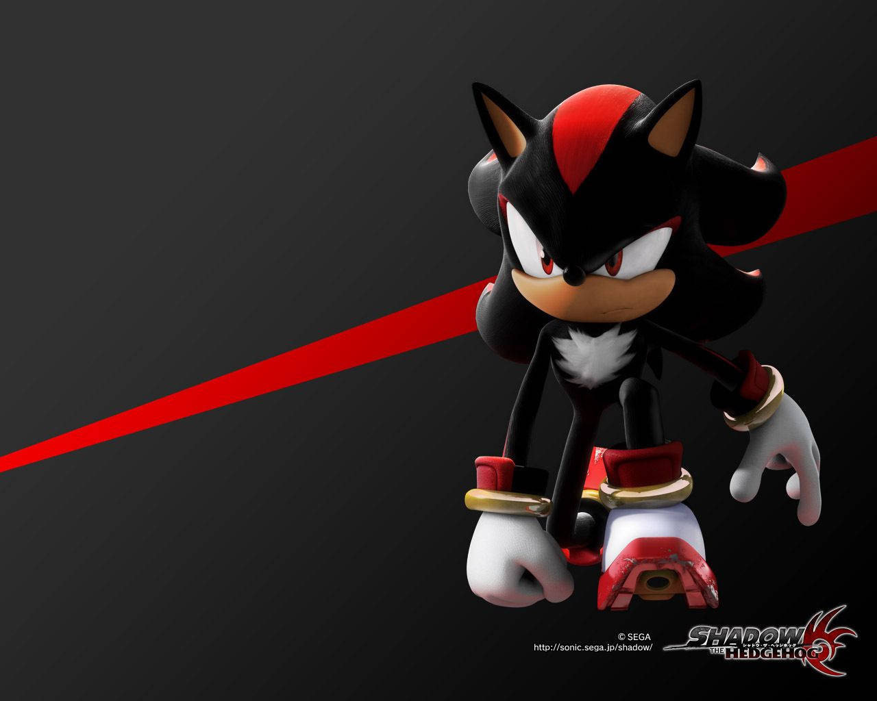 เงามืดแห่งความสง่างามของ Shadow the Hedgehog รูปโปรไฟล์ - ผลงานศิลปะดิจิทัล 3 มิติ วอลเปเปอร์