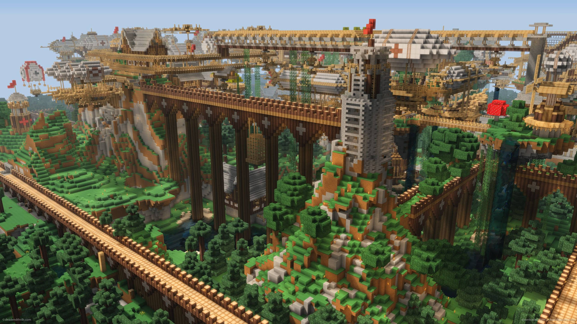 วอลเปเปอร์กำแพงเมืองจีนโลก Minecraft — มายคราฟ วอลเปเปอร์