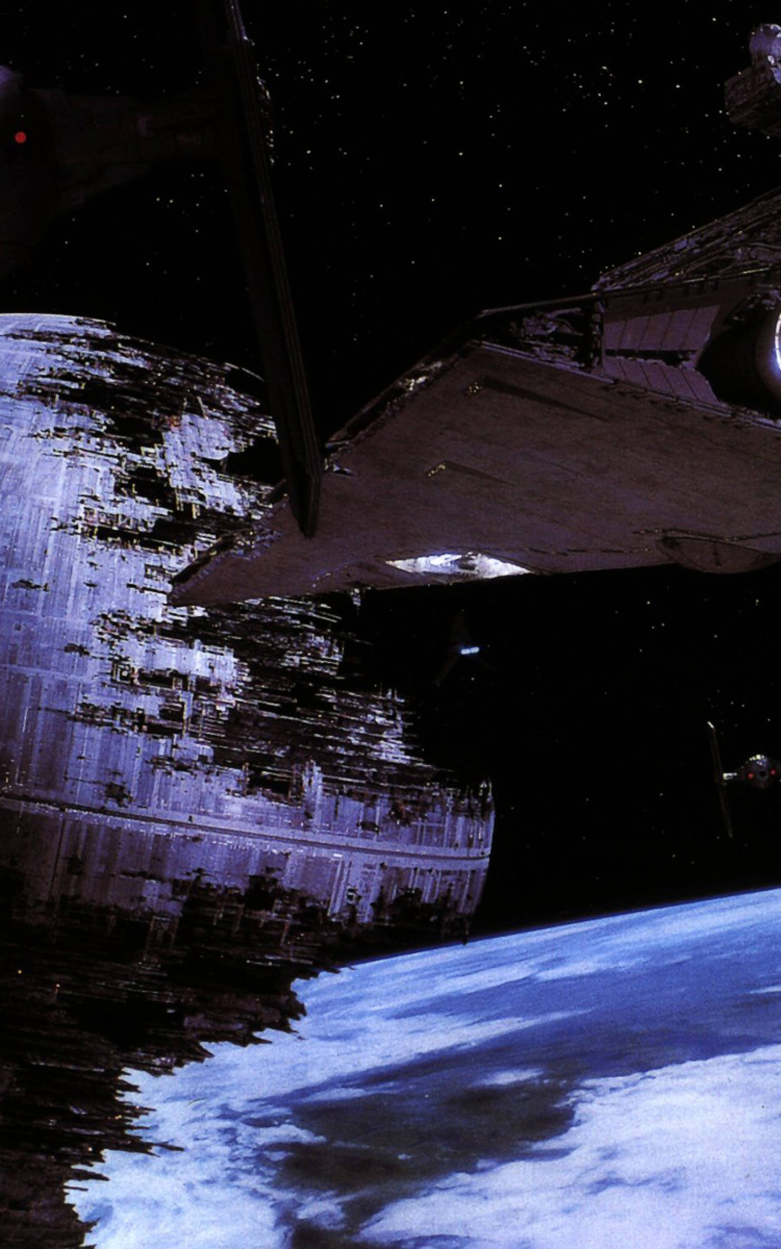 เดธสตาร์ในอวกาศ Star Wars สำหรับแท็บเล็ต วอลเปเปอร์