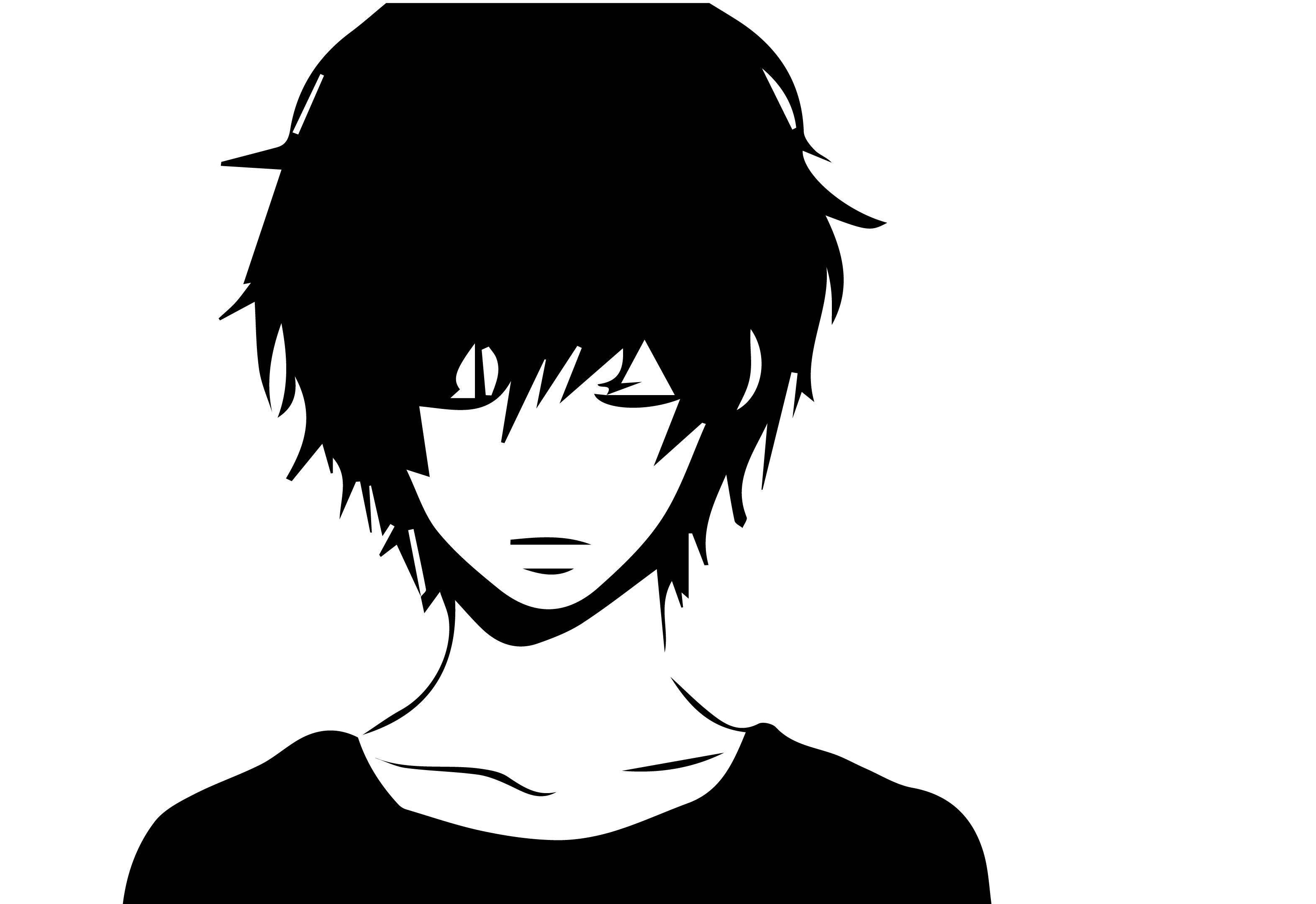 เด็กการ์ตูนเศร้าแนวมินิมอล วอลเปเปอร์