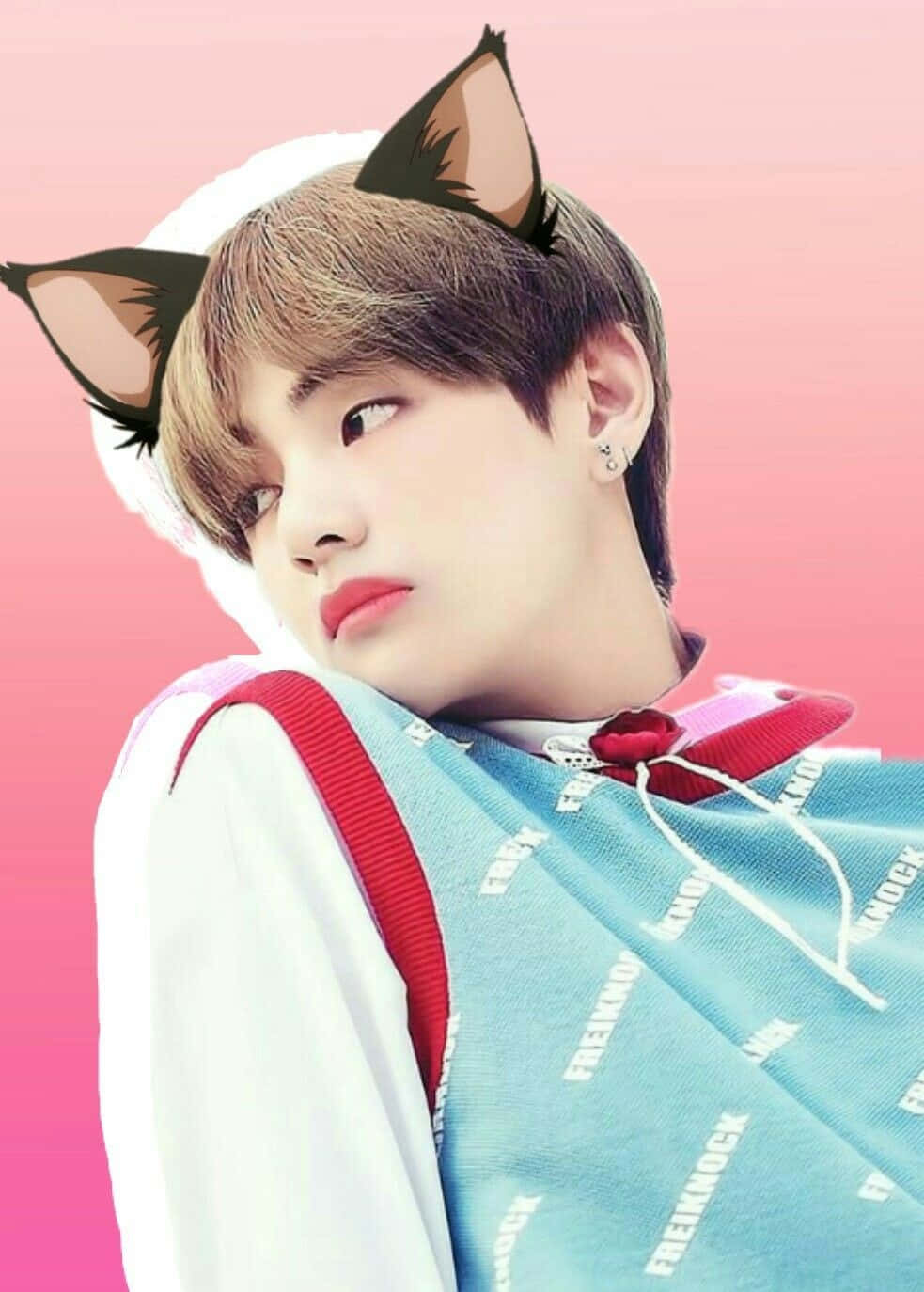 เด็กผู้ชายใส่หูแมวกำลังโพสท่า วอลเปเปอร์